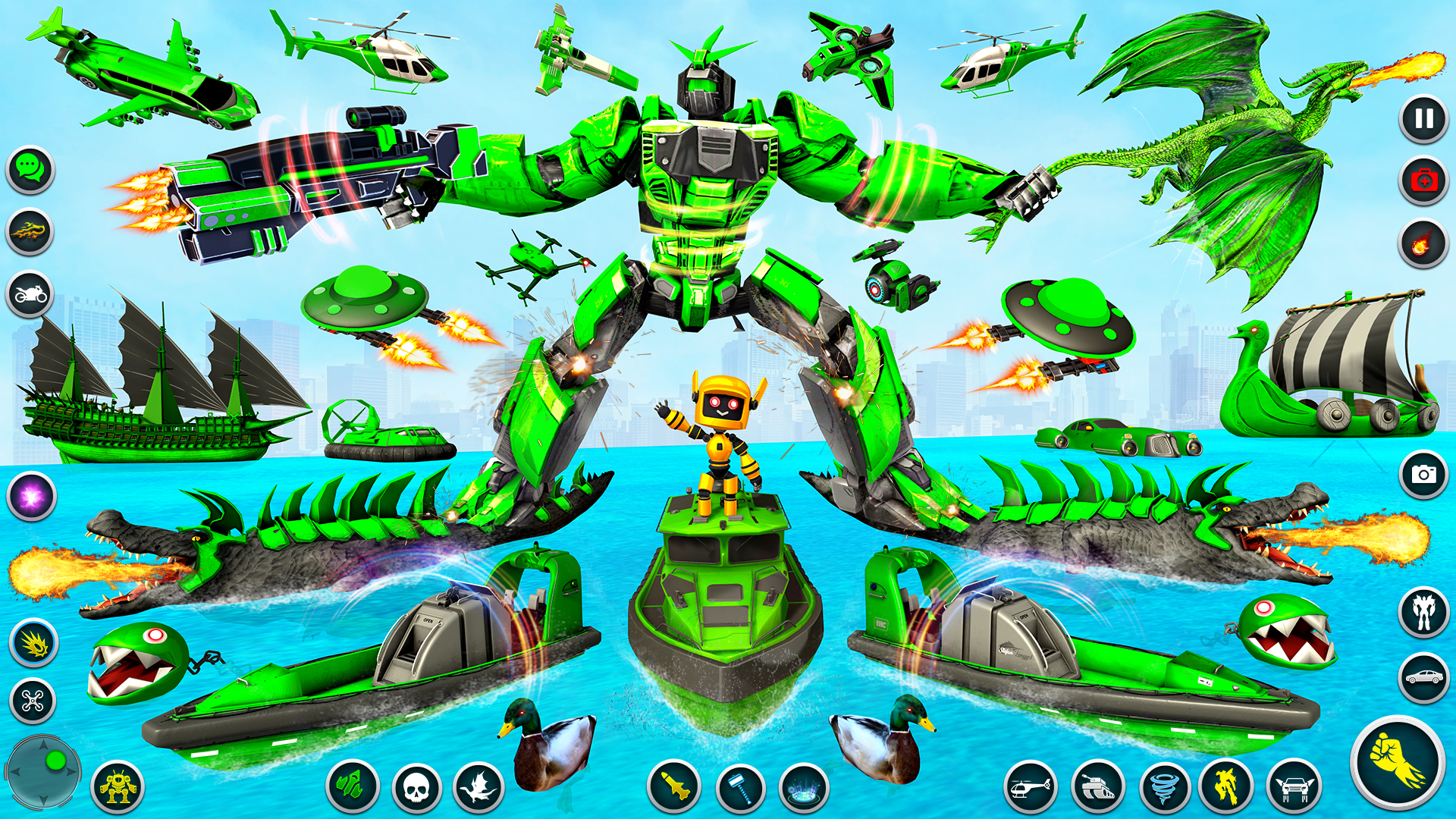 اسکرین شات 2 بازی Dino Robot - Car Robot Games