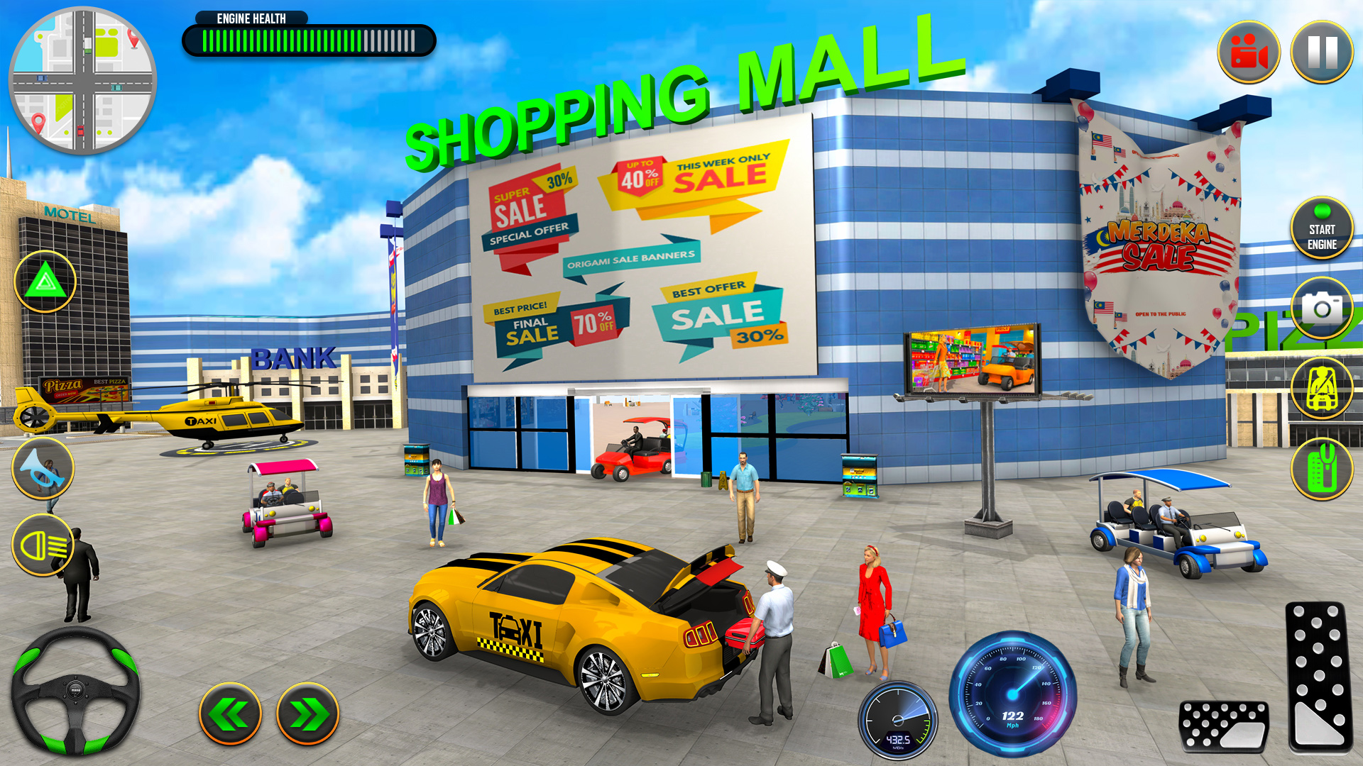 اسکرین شات 1 بازی Taxi Car Driving: Car Games 3d