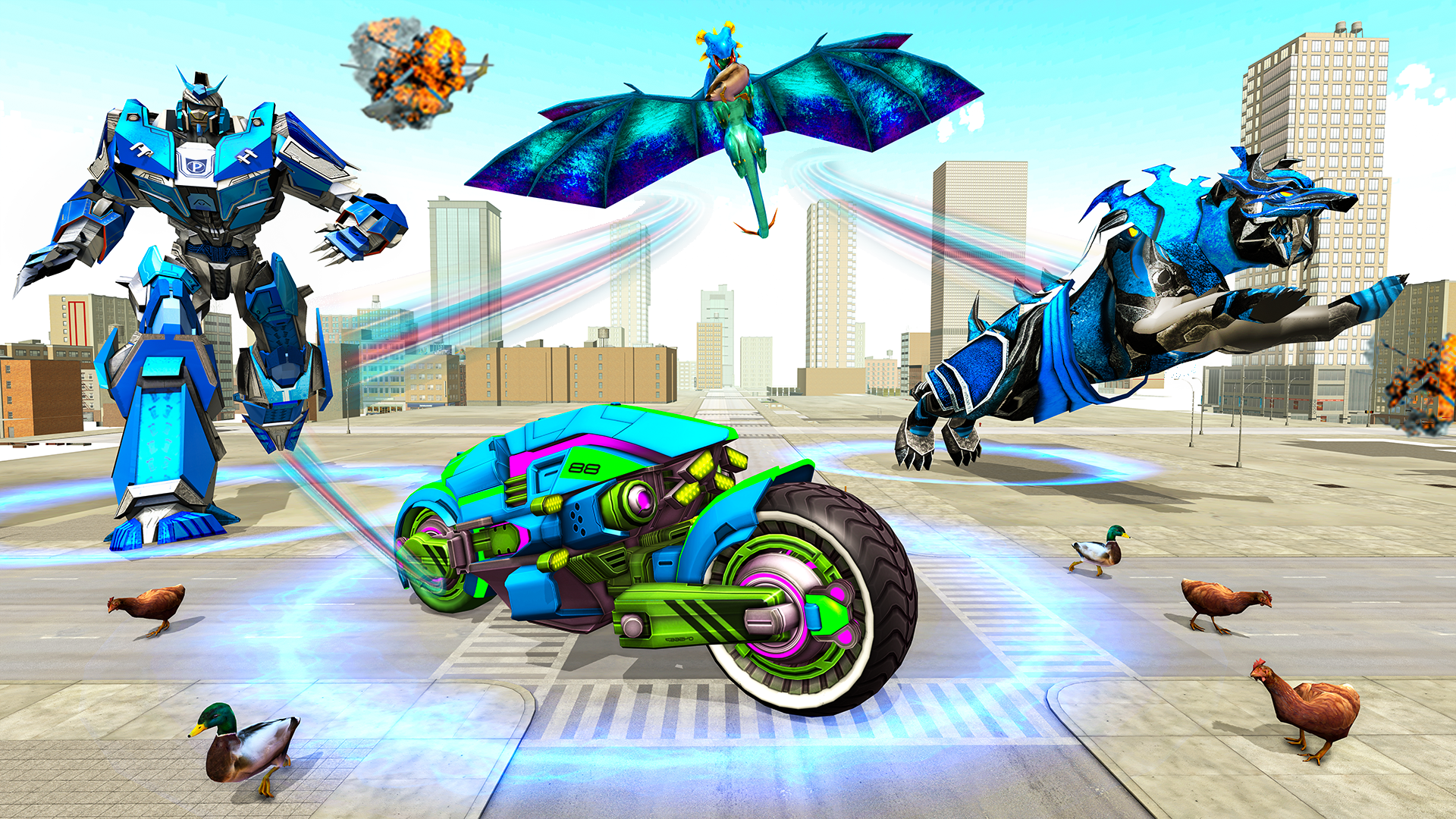 اسکرین شات 5 بازی Police Tiger Robot Car Game 3d