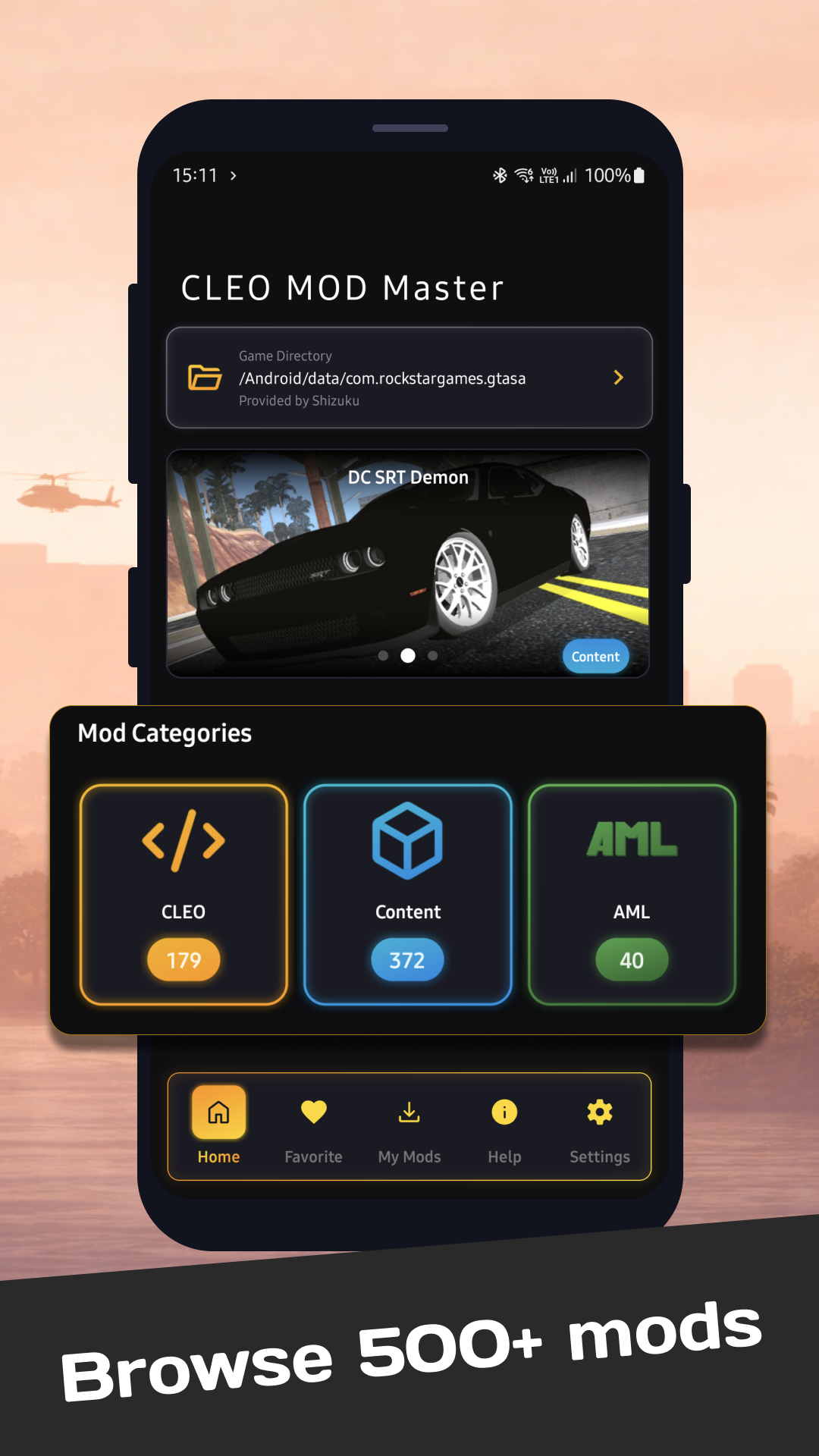 اسکرین شات 1 برنامه CLEO MOD Master: Mods & Cheats