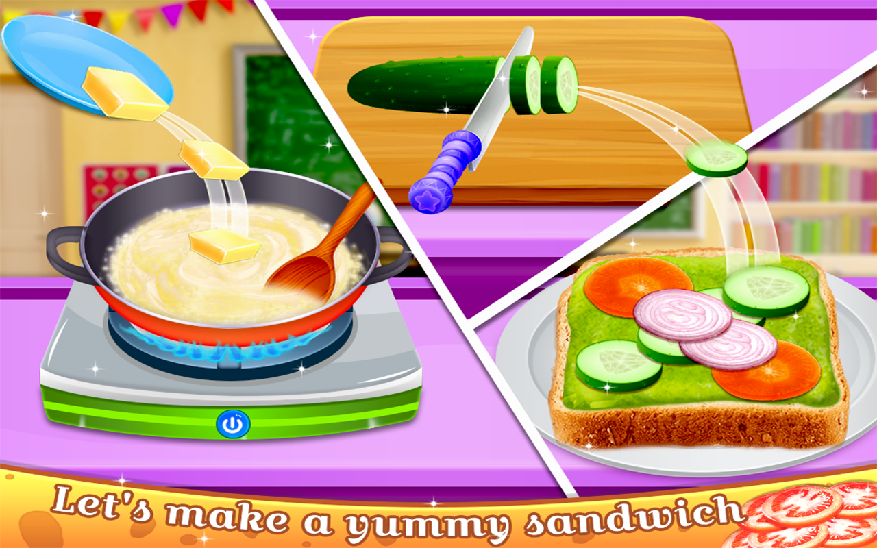 اسکرین شات 3 بازی School Lunchbox Food Maker