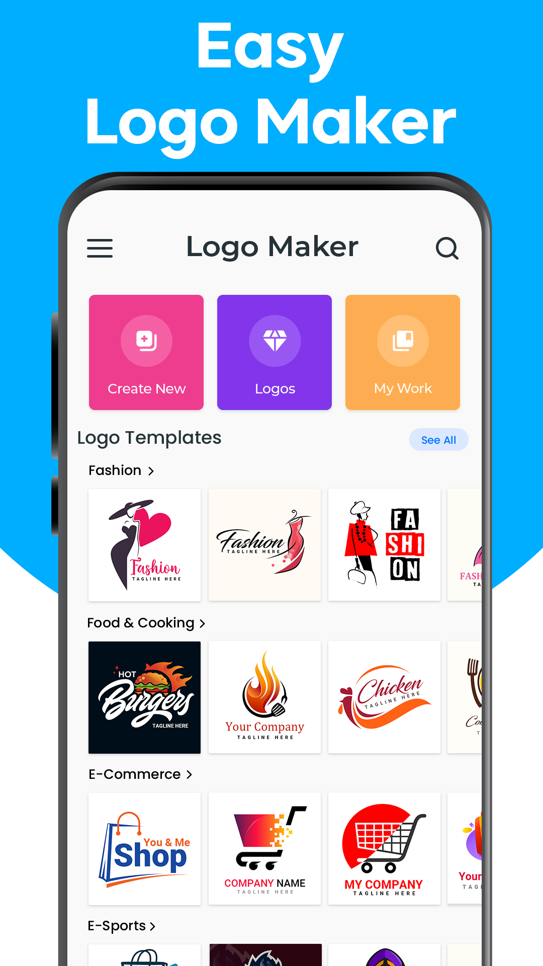 اسکرین شات 1 برنامه Logo Maker and Logo Creator