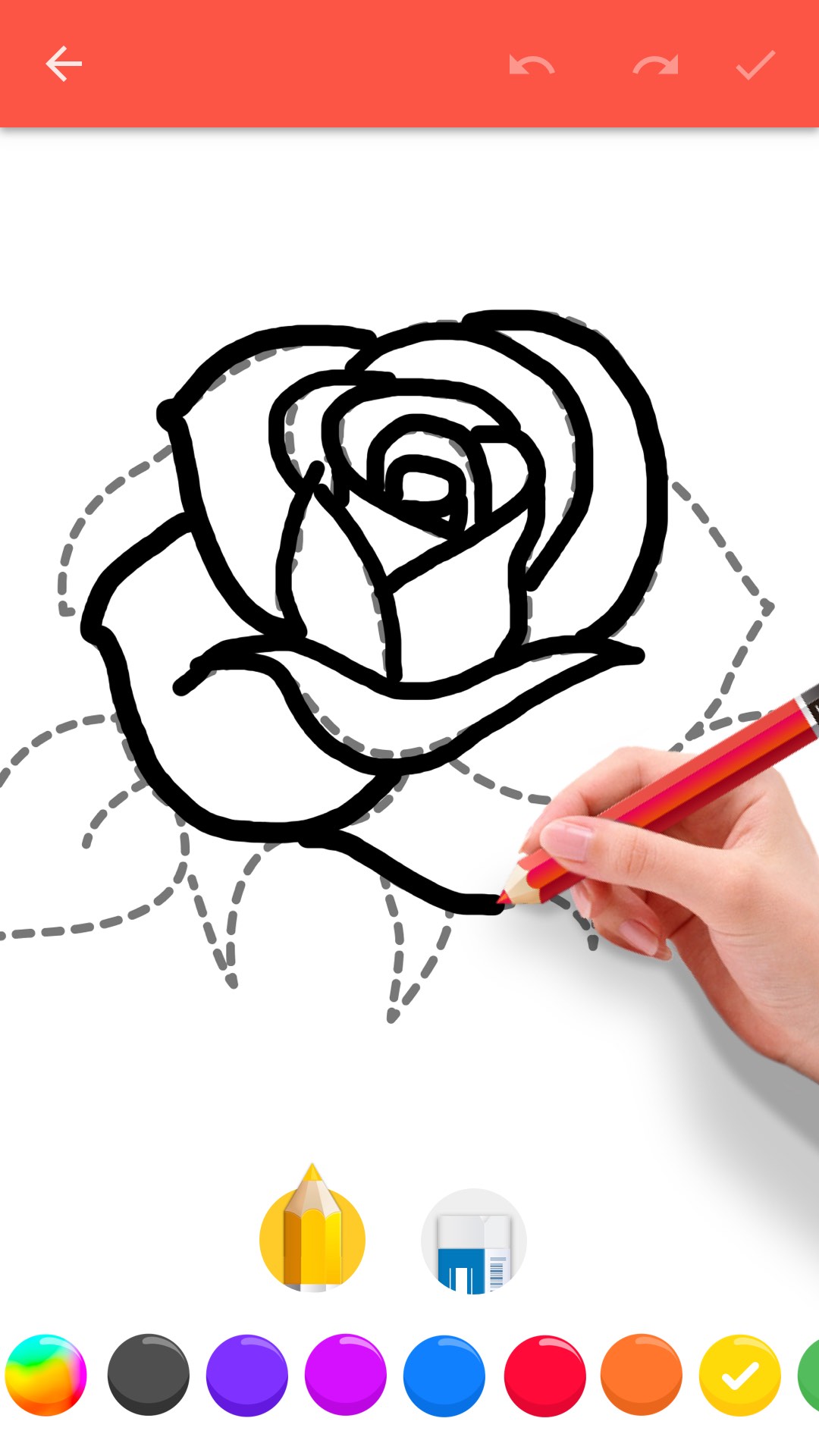اسکرین شات 2 برنامه How To Draw Flowers