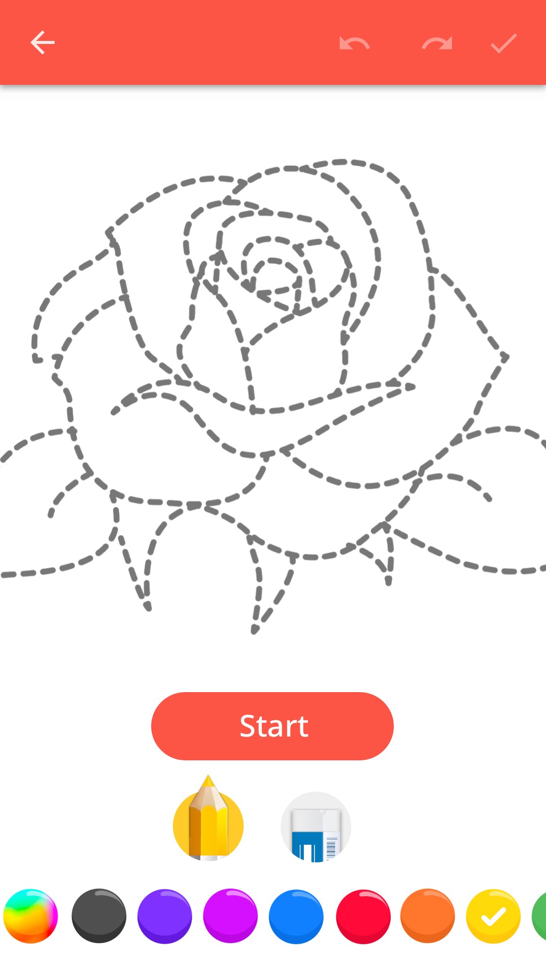 اسکرین شات 1 برنامه How To Draw Flowers