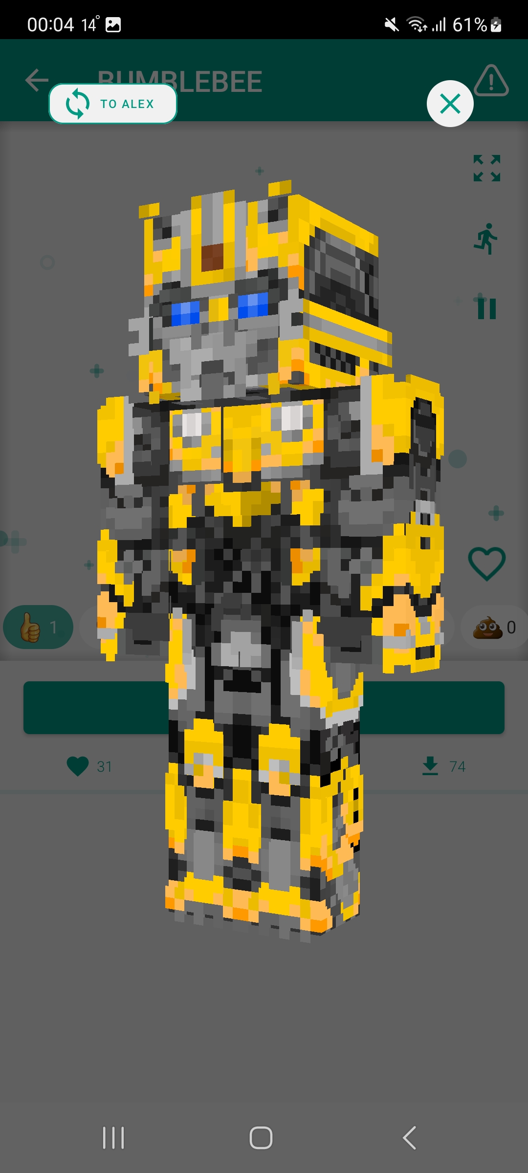 اسکرین شات 6 برنامه HD Skins for Minecraft 128x128