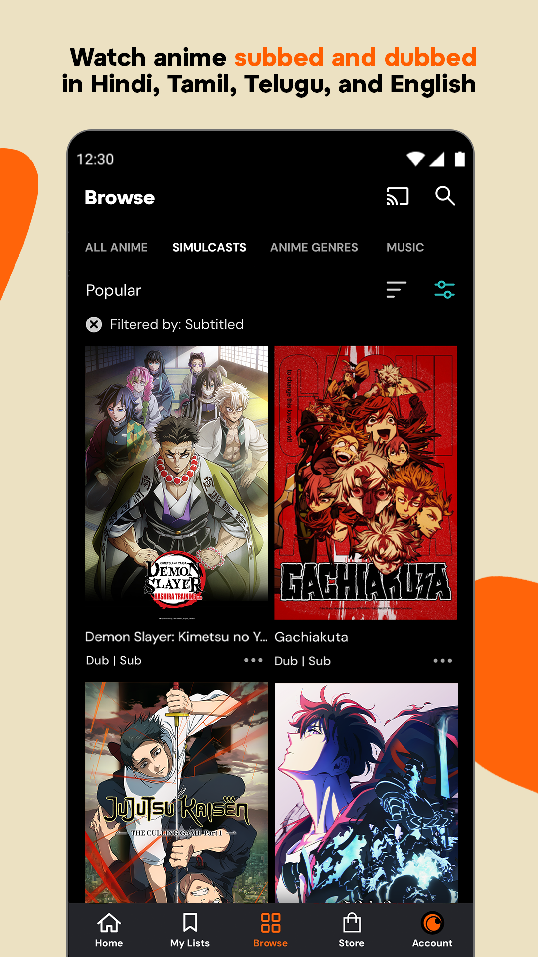 اسکرین شات 3 برنامه Crunchyroll: Anime Streaming