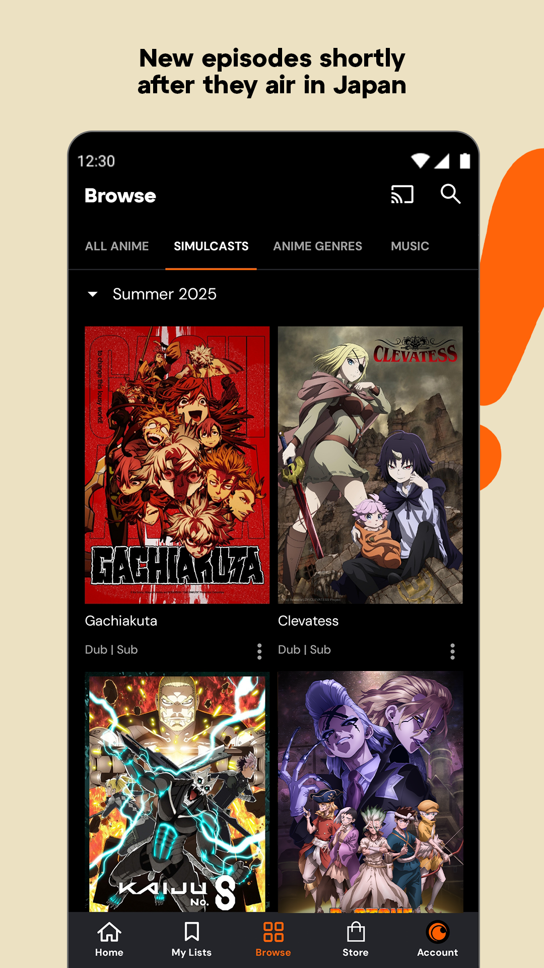 اسکرین شات 2 برنامه Crunchyroll: Anime Streaming