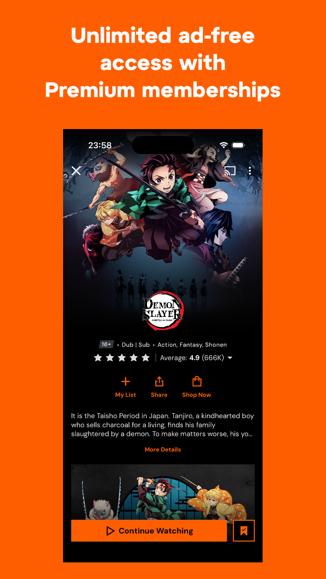 اسکرین شات 3 برنامه Crunchyroll: Anime Streaming