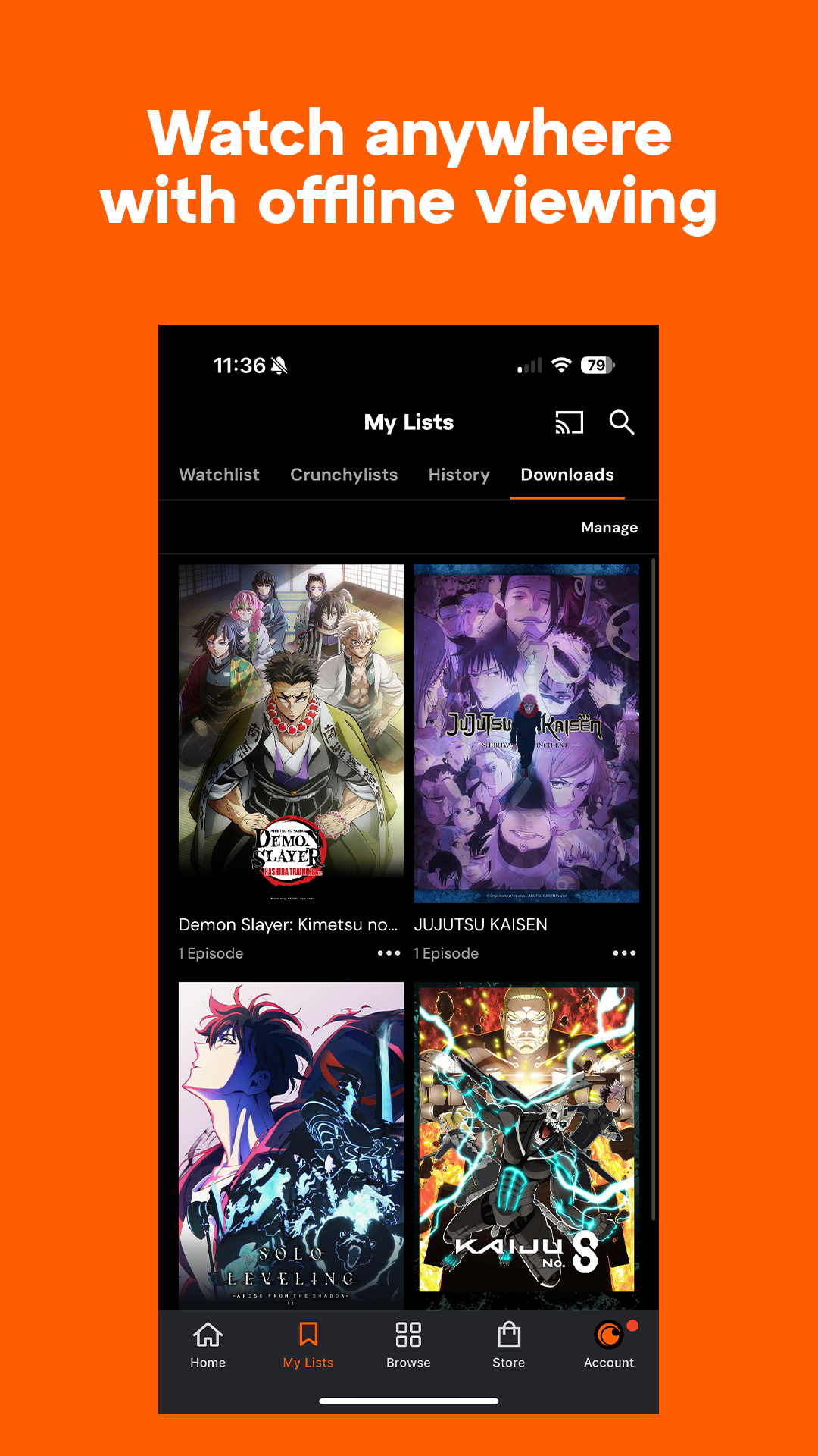 اسکرین شات 5 برنامه Crunchyroll: Anime Streaming