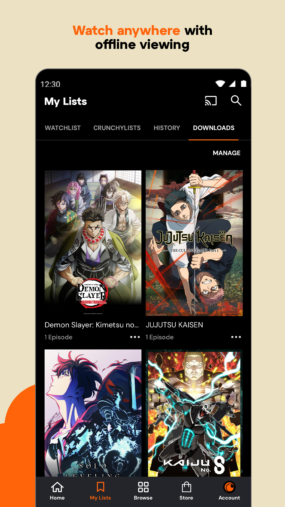 اسکرین شات 6 برنامه Crunchyroll: Anime Streaming