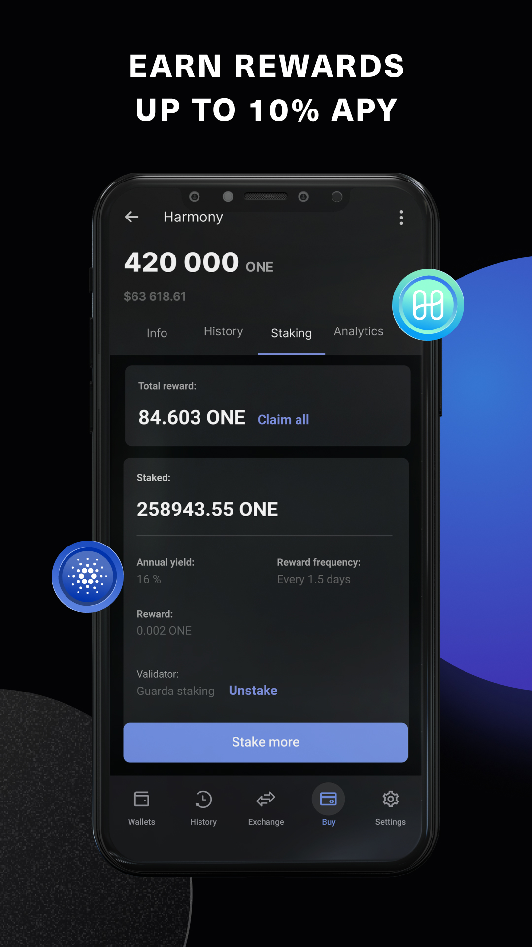 اسکرین شات 3 برنامه Guarda Crypto Wallet Bitcoin