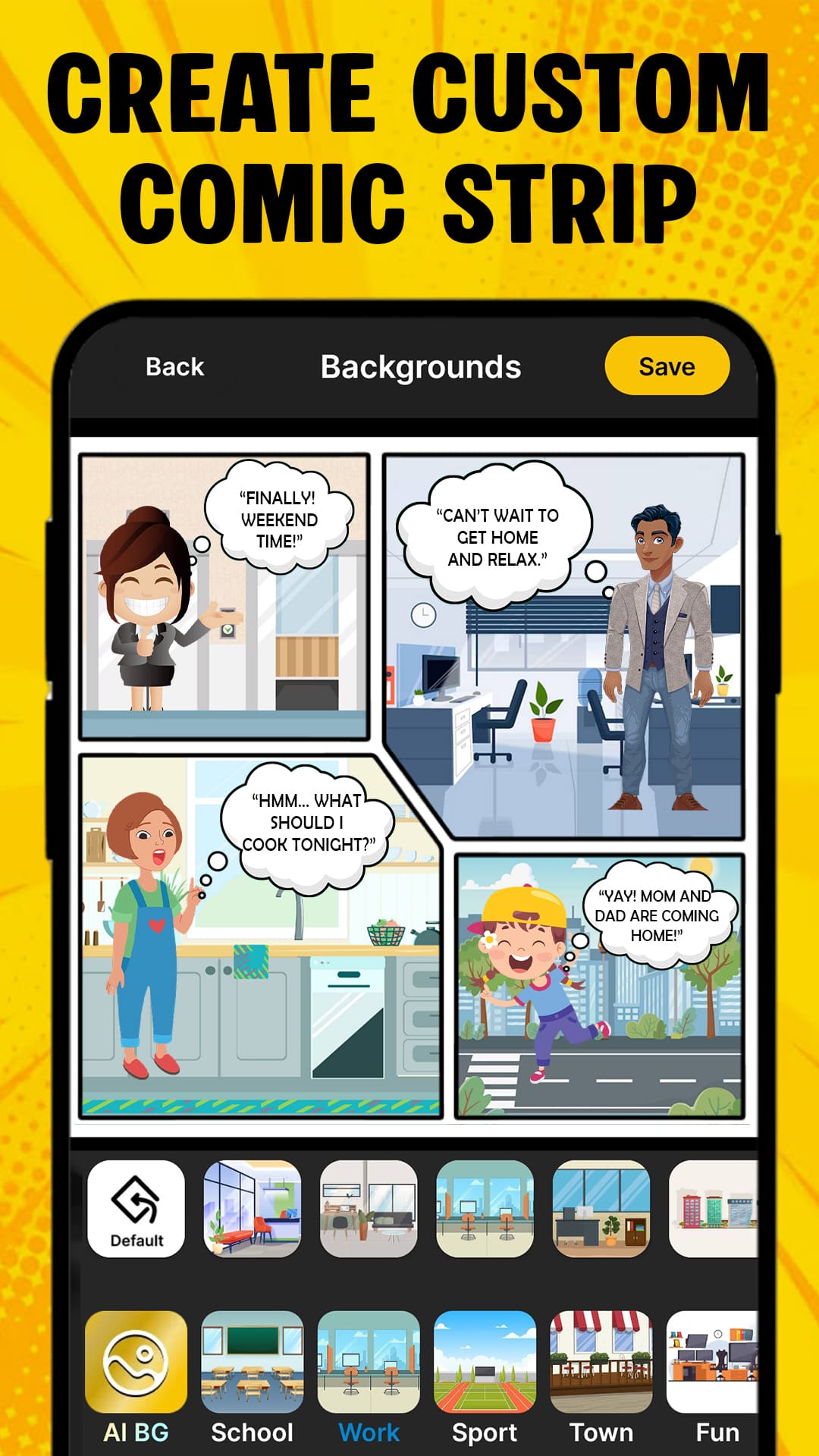 اسکرین شات 5 برنامه Cartoon Comic Strip Maker