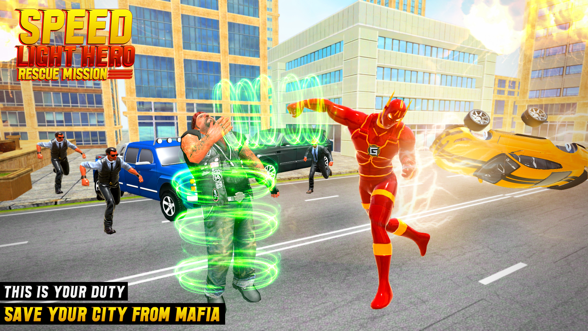 اسکرین شات 1 بازی Flashhero Superhero Mission 3D