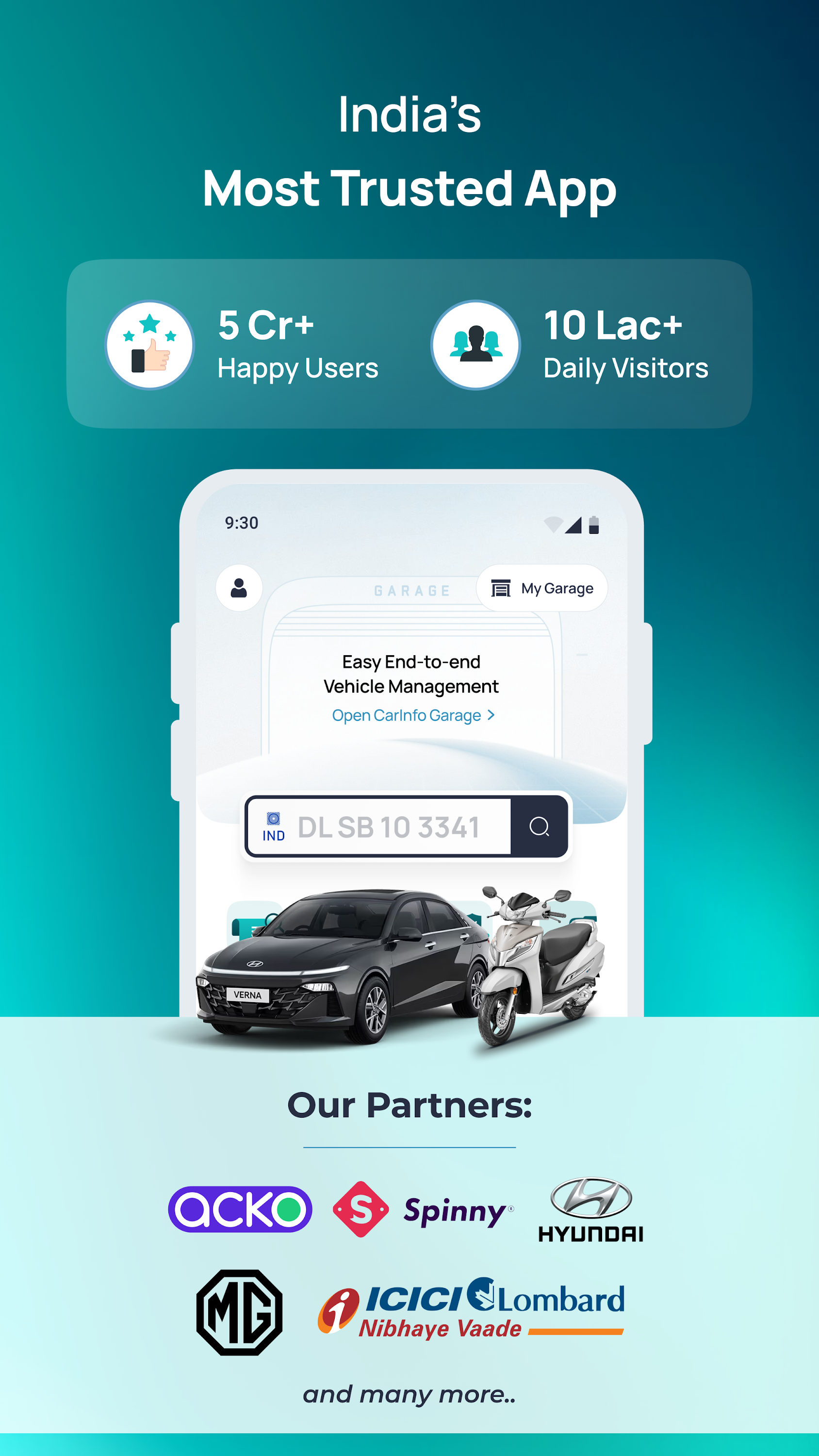 اسکرین شات 1 برنامه CarInfo - RTO Vehicle Info App