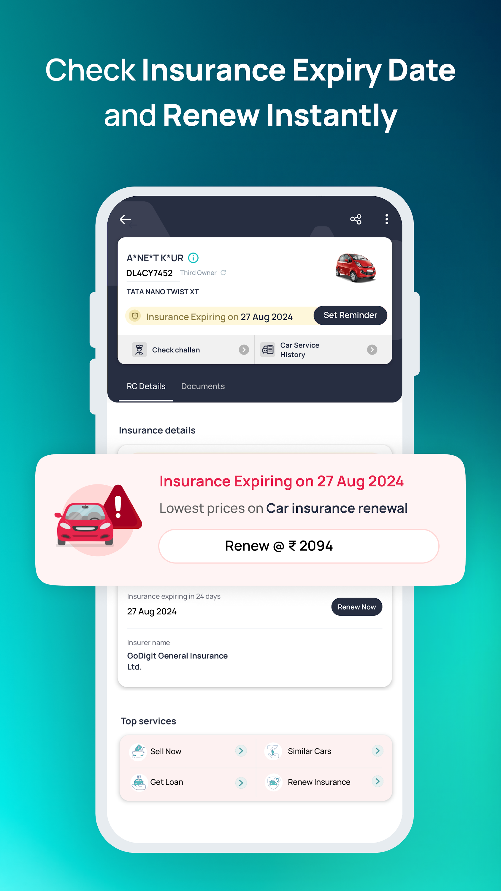 اسکرین شات 7 برنامه CarInfo - RTO Vehicle Info App
