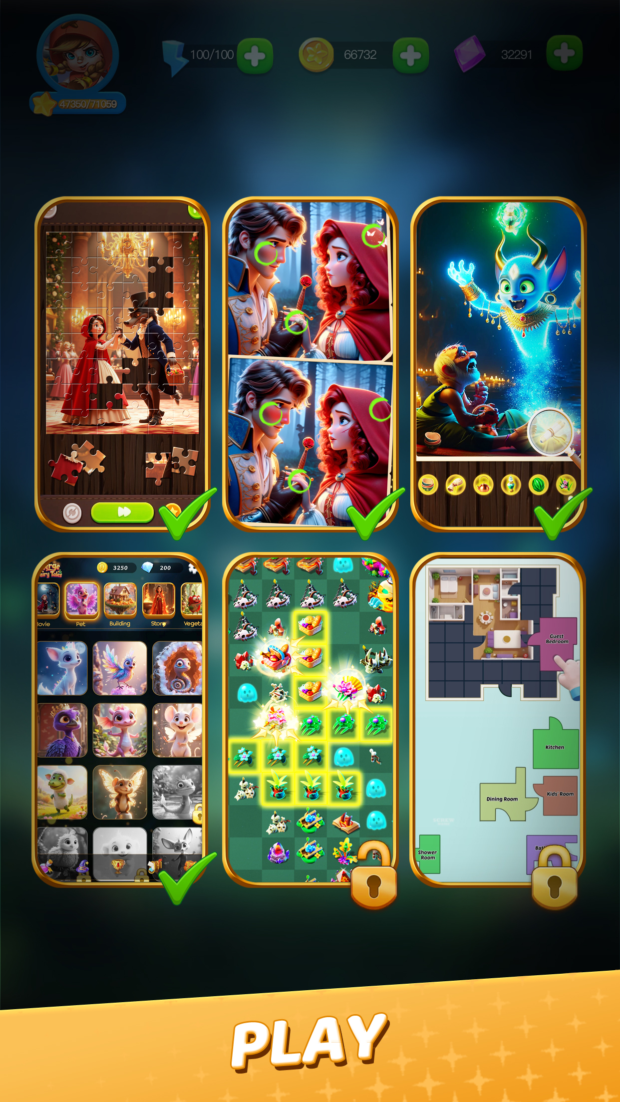 اسکرین شات 1 بازی Merge Fairy Tales - Puzzle