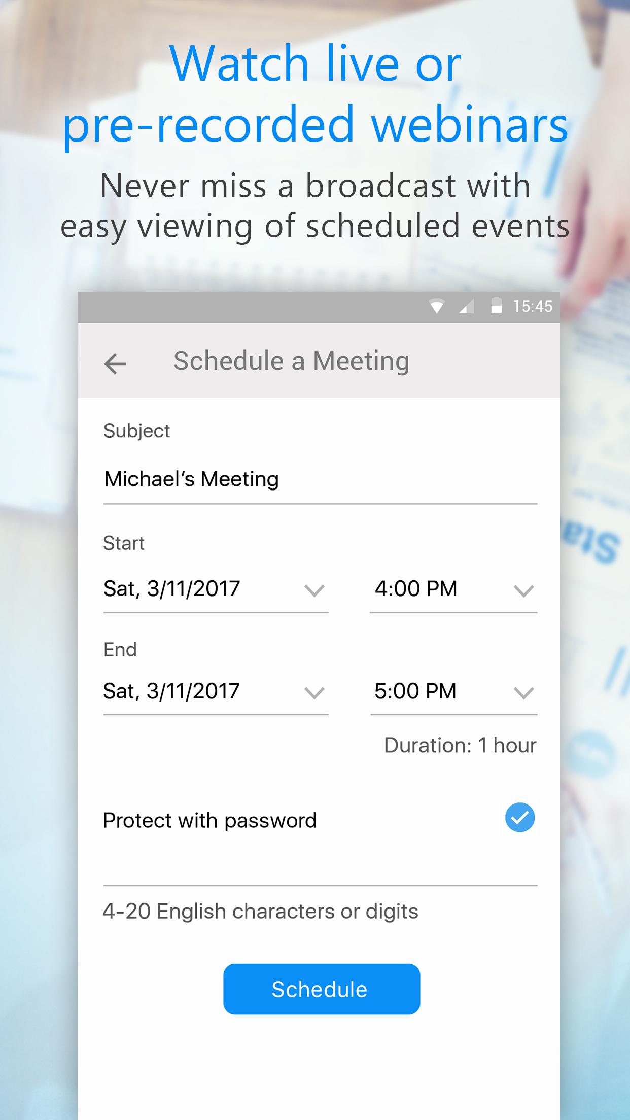 اسکرین شات 6 برنامه U Meeting, Webinar, Messenger