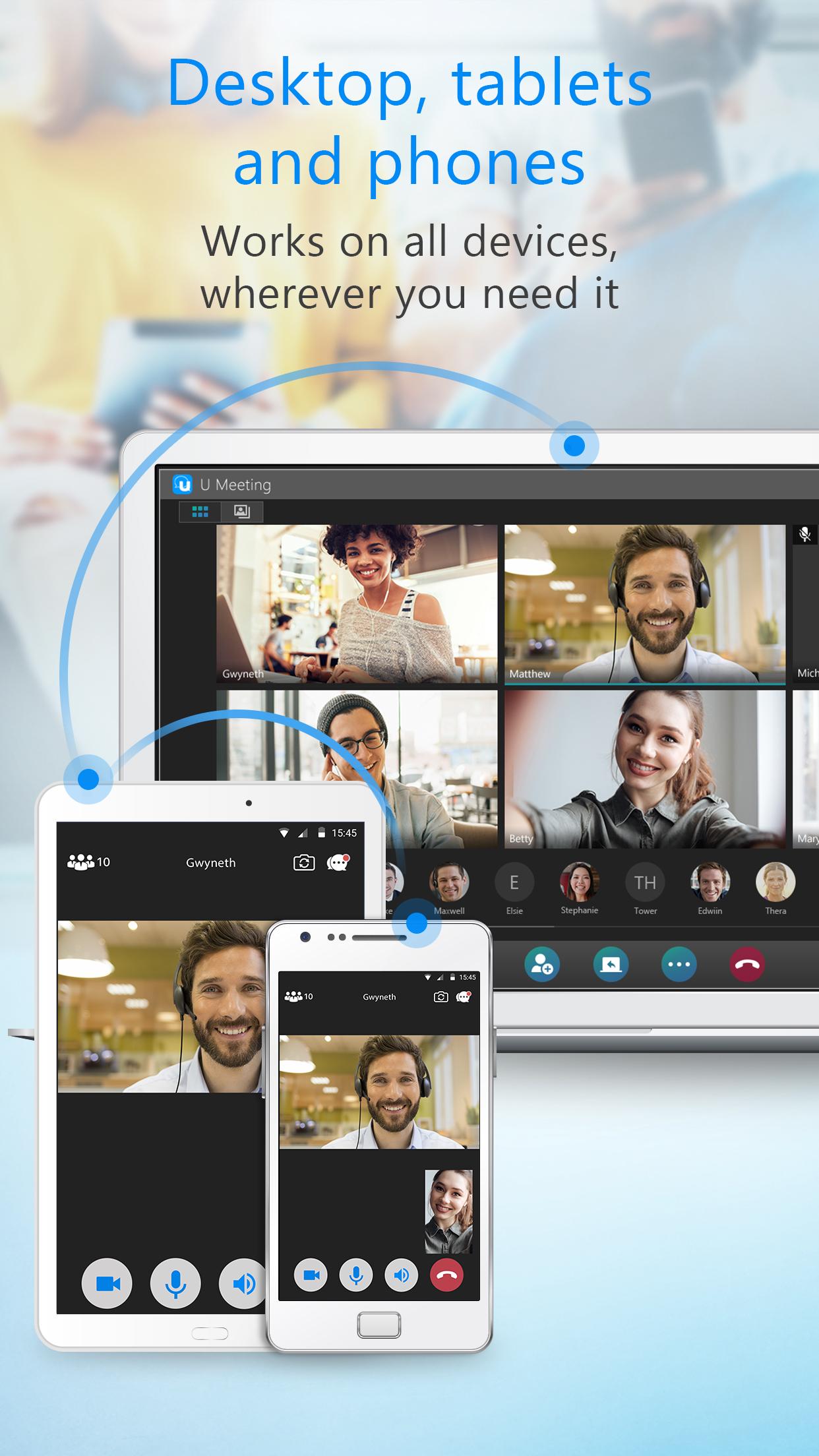 اسکرین شات 4 برنامه U Meeting, Webinar, Messenger