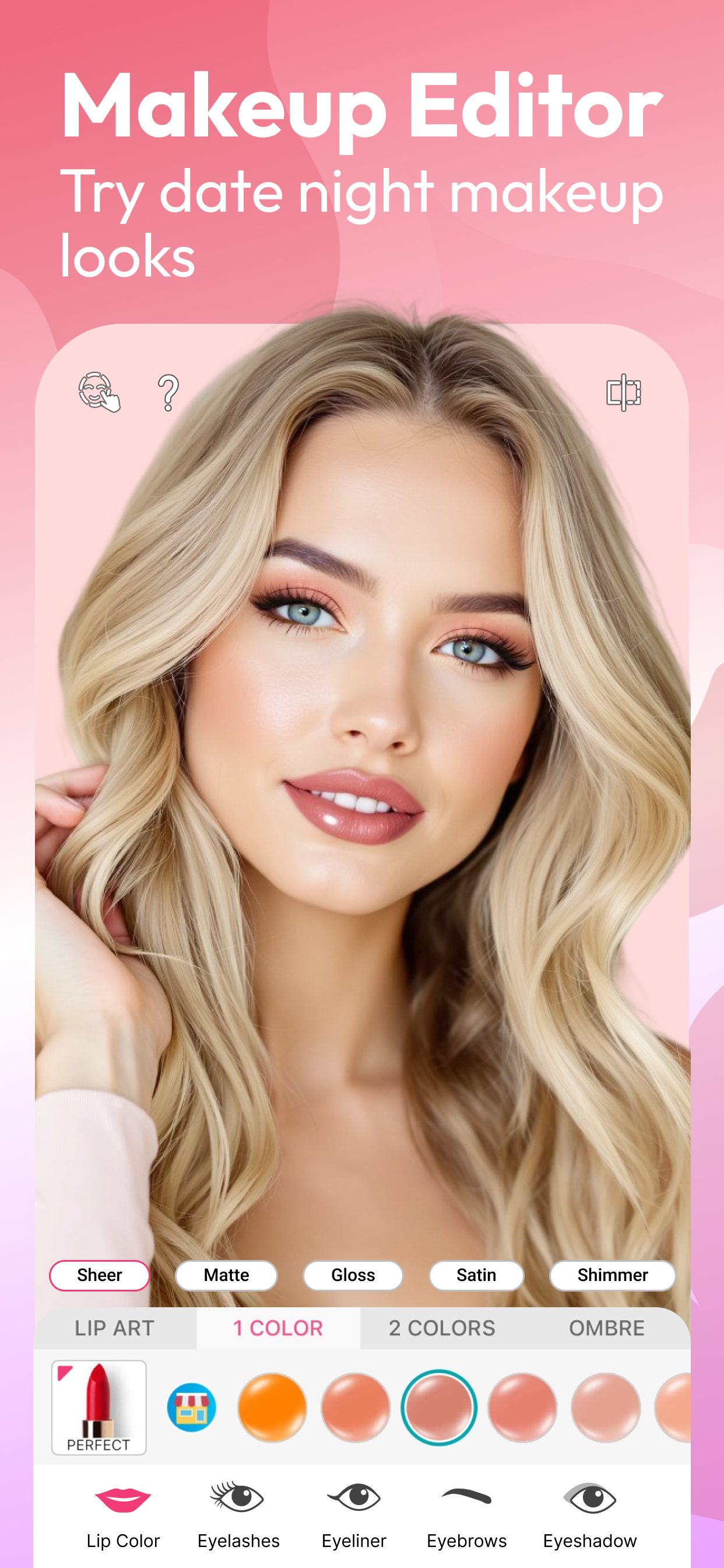 اسکرین شات 1 برنامه یوکم میکاپ (YouCam Makeup - Selfie Editor & Magic Makeover Cam)