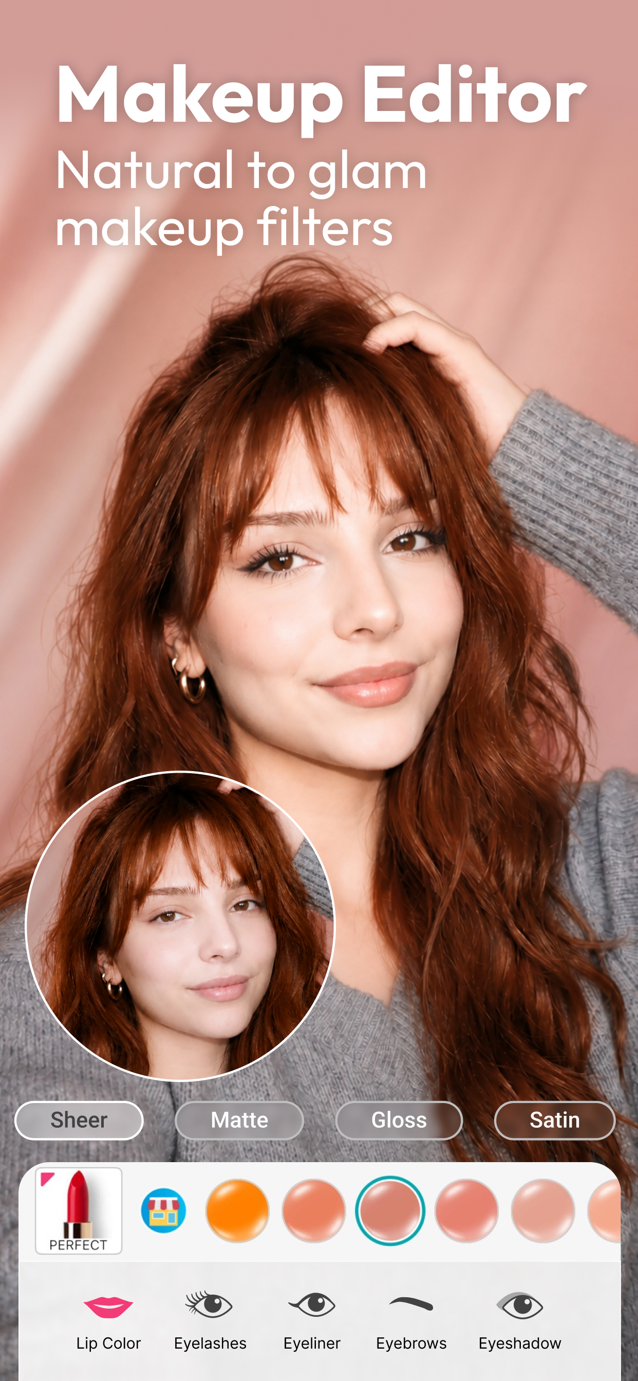 اسکرین شات 1 برنامه YouCam Makeup: Face Editor