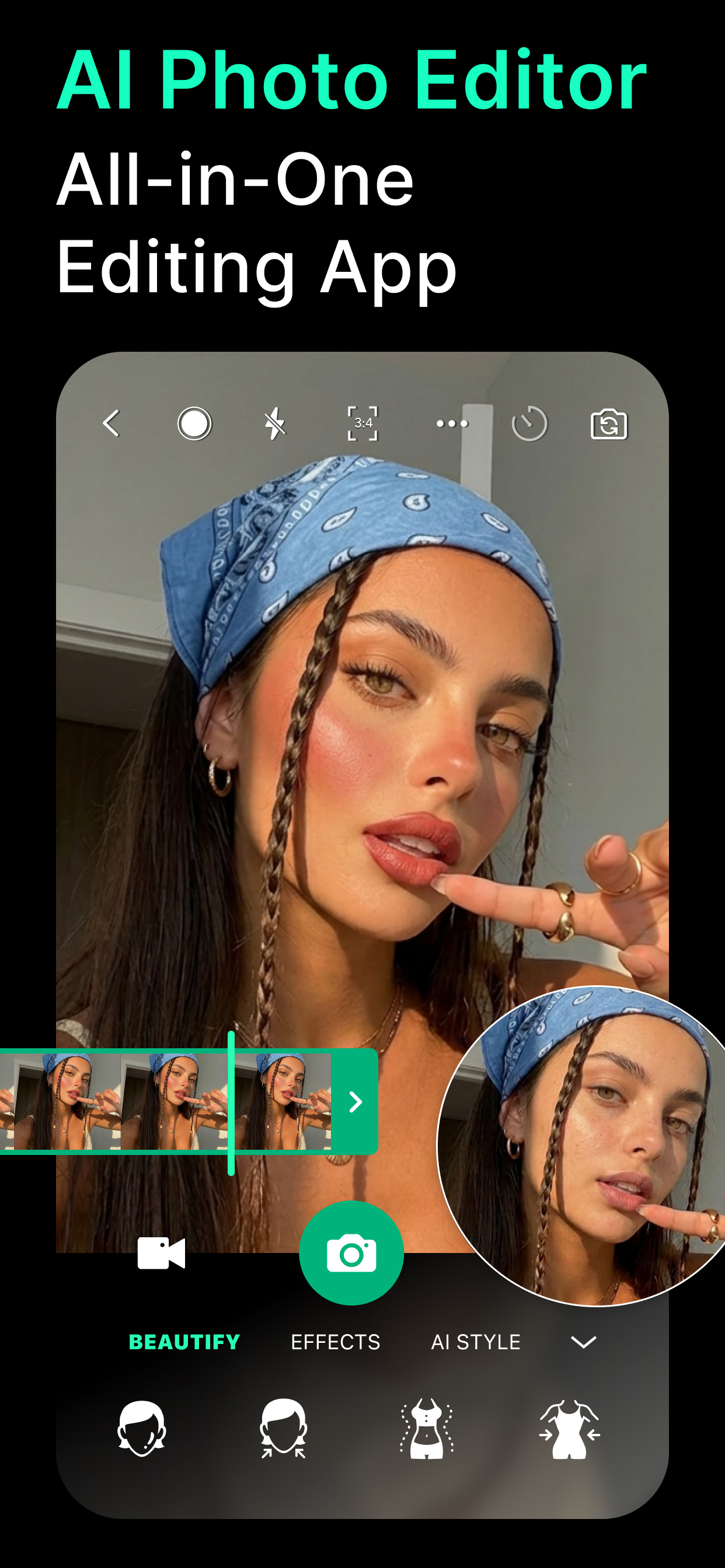 اسکرین شات 1 برنامه YouCam Perfect - Photo Editor