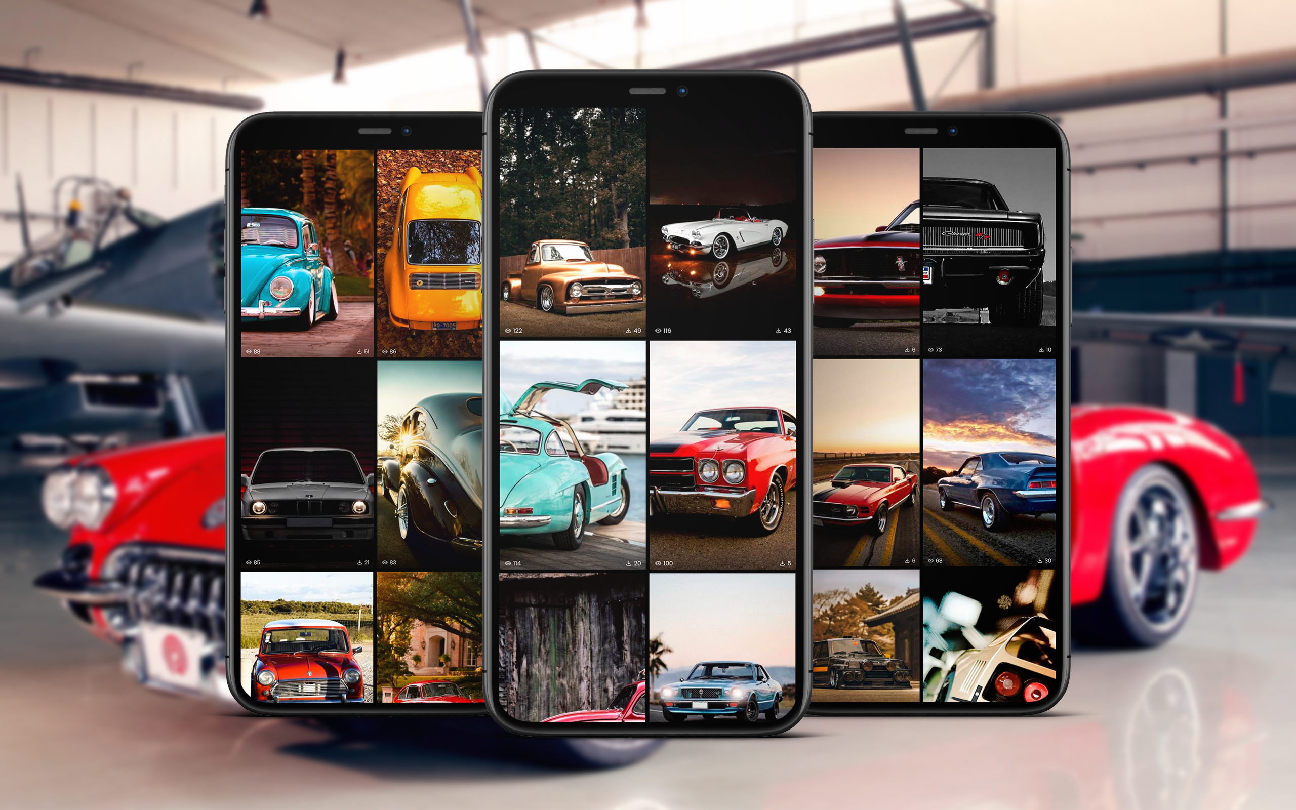 اسکرین شات 1 برنامه Classic Cars Wallpapers