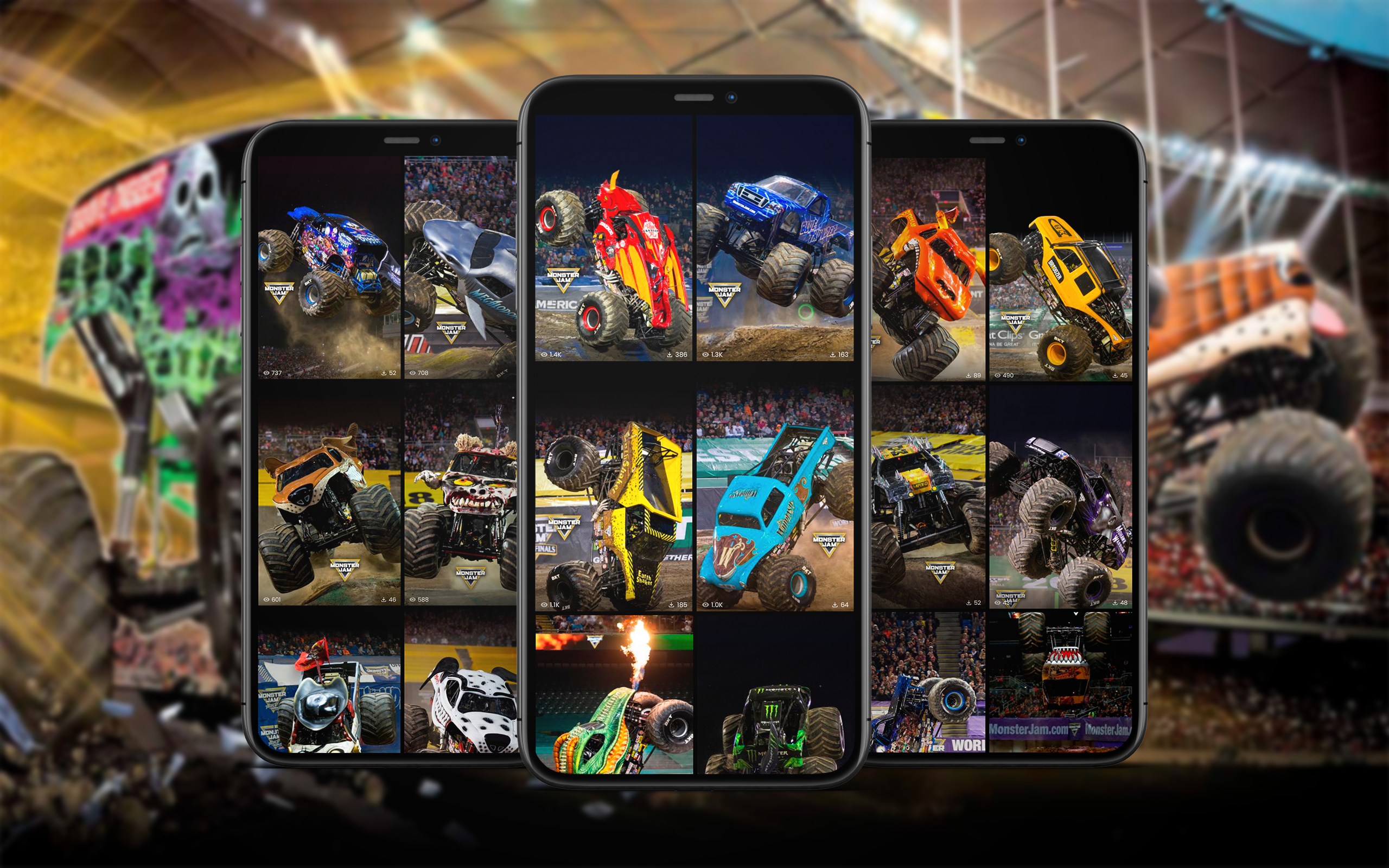 اسکرین شات 1 برنامه Monster Truck Wallpapers