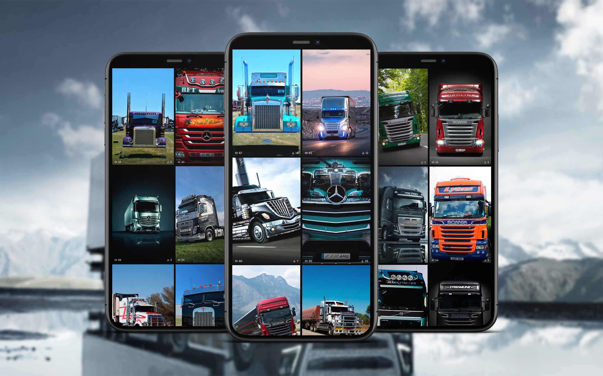اسکرین شات 1 برنامه Truck Wallpapers