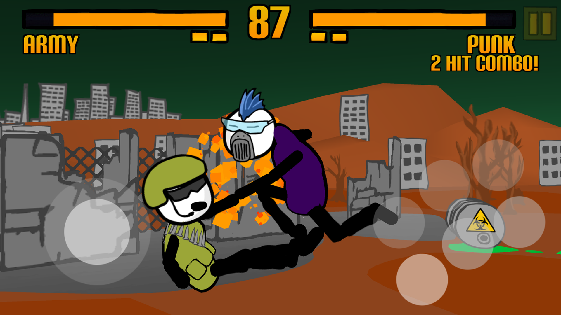 اسکرین شات 2 بازی Stickman Gun - Less Fighting