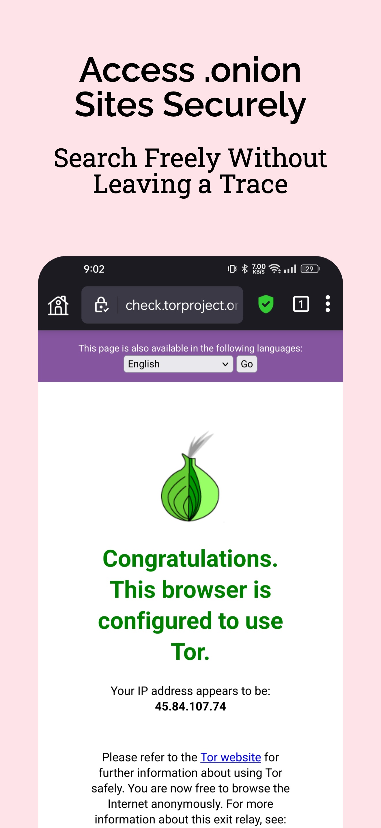 اسکرین شات 3 برنامه Dark Web Browser: Secure