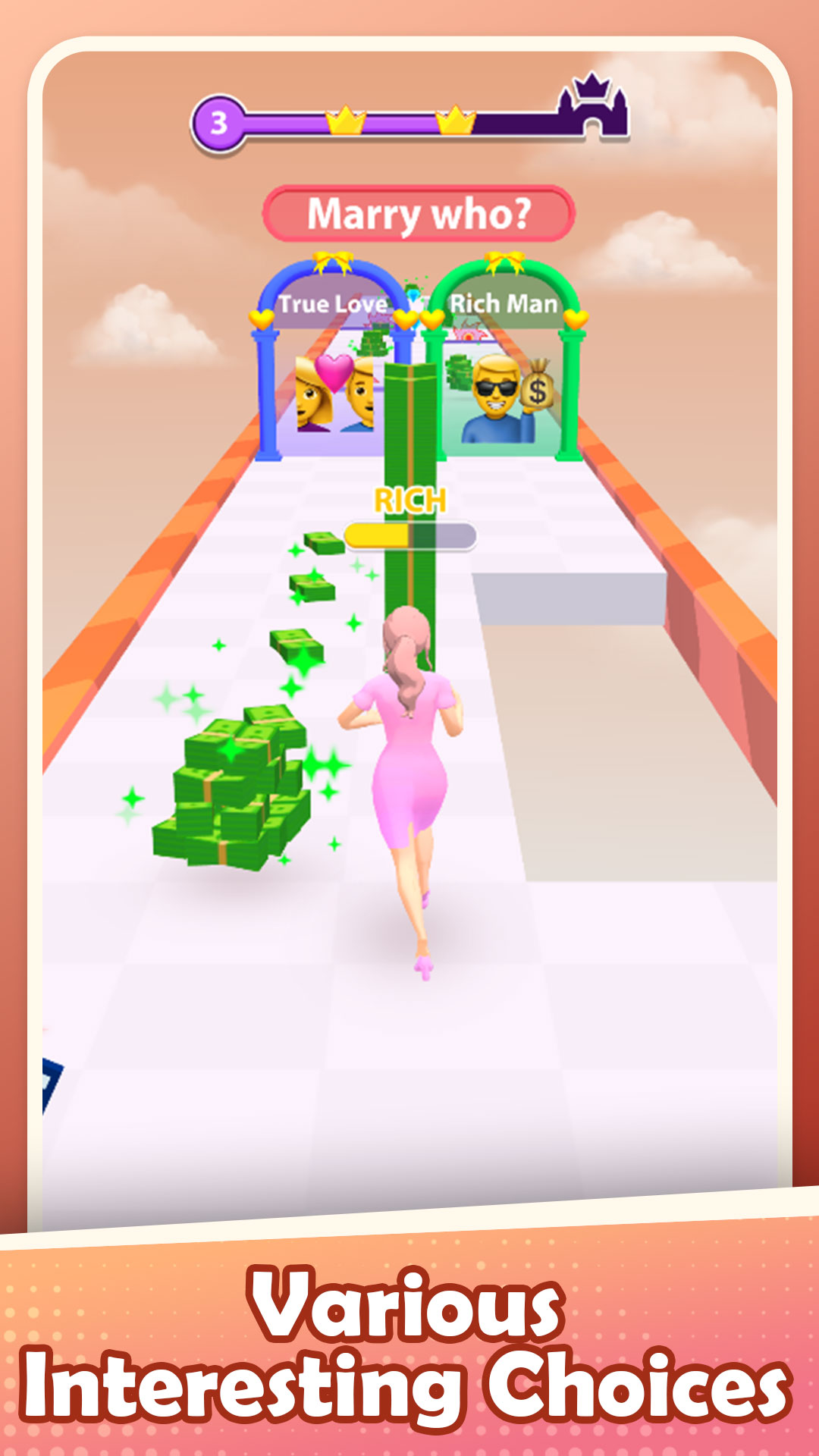 اسکرین شات 4 بازی Money Run: Music Race 3D