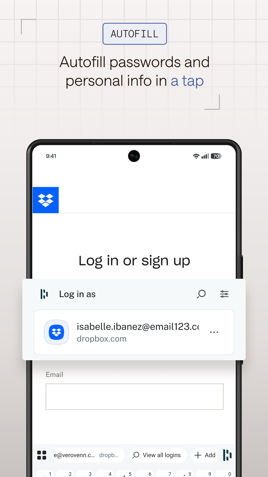 اسکرین شات 2 برنامه Dashlane Password Manager
