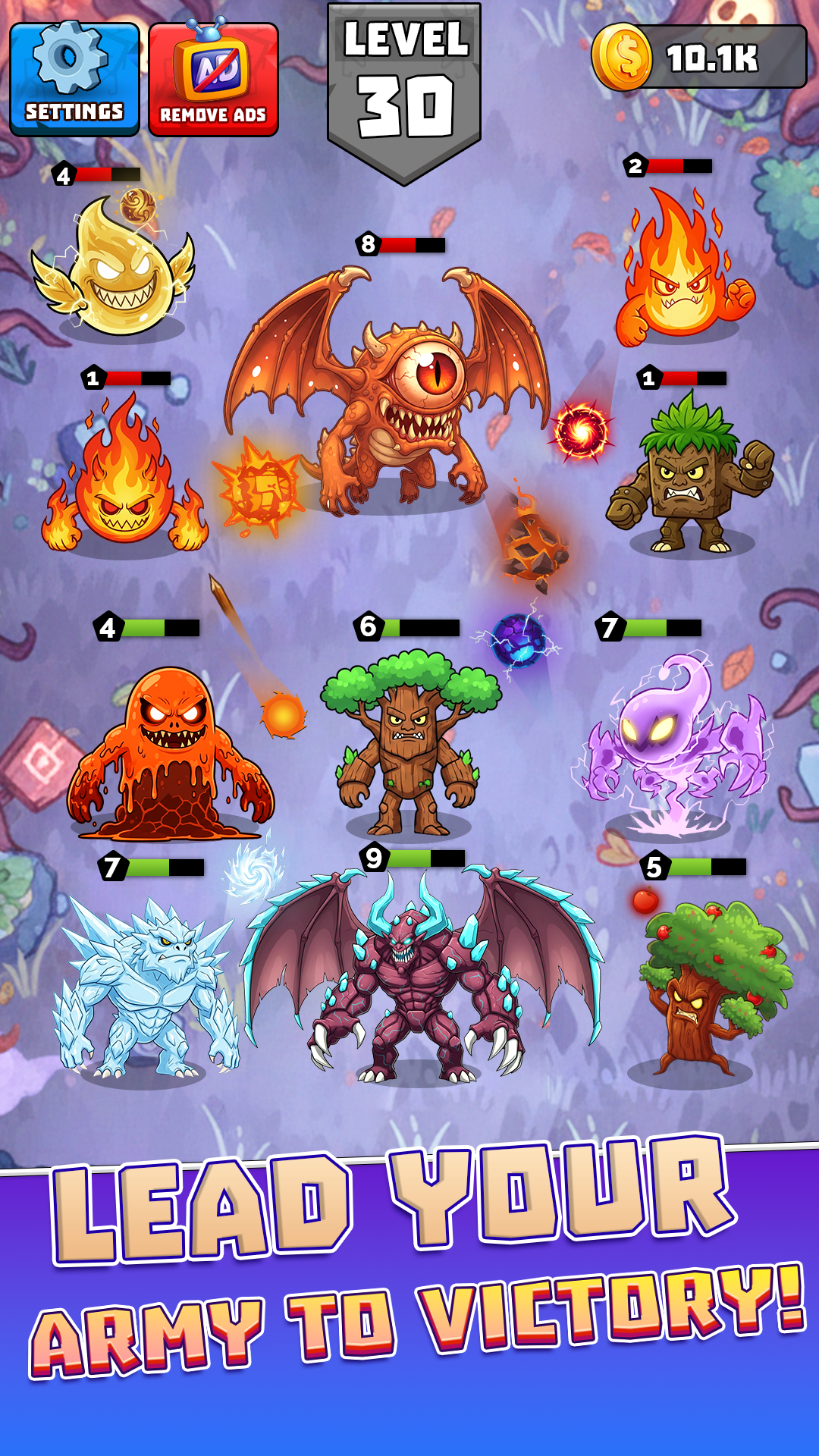 اسکرین شات 3 بازی Elemental Merge Monsters Game