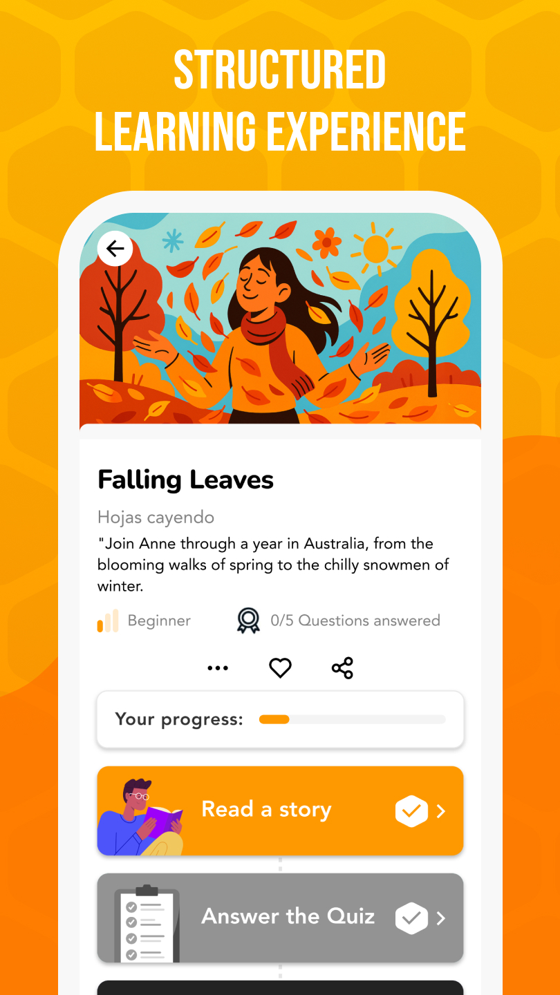 اسکرین شات 4 برنامه Beelinguapp Language Learning