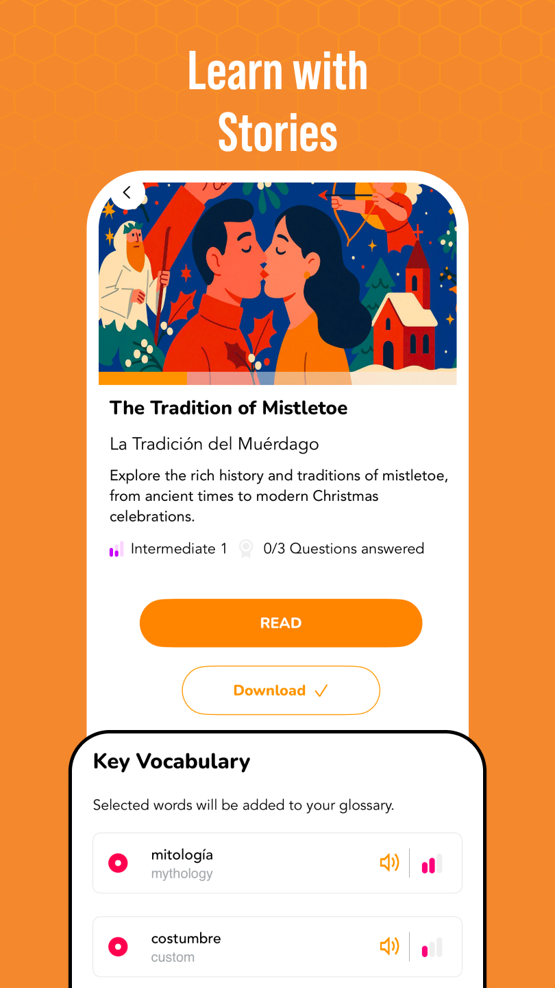 اسکرین شات 4 برنامه Beelinguapp Language Learning