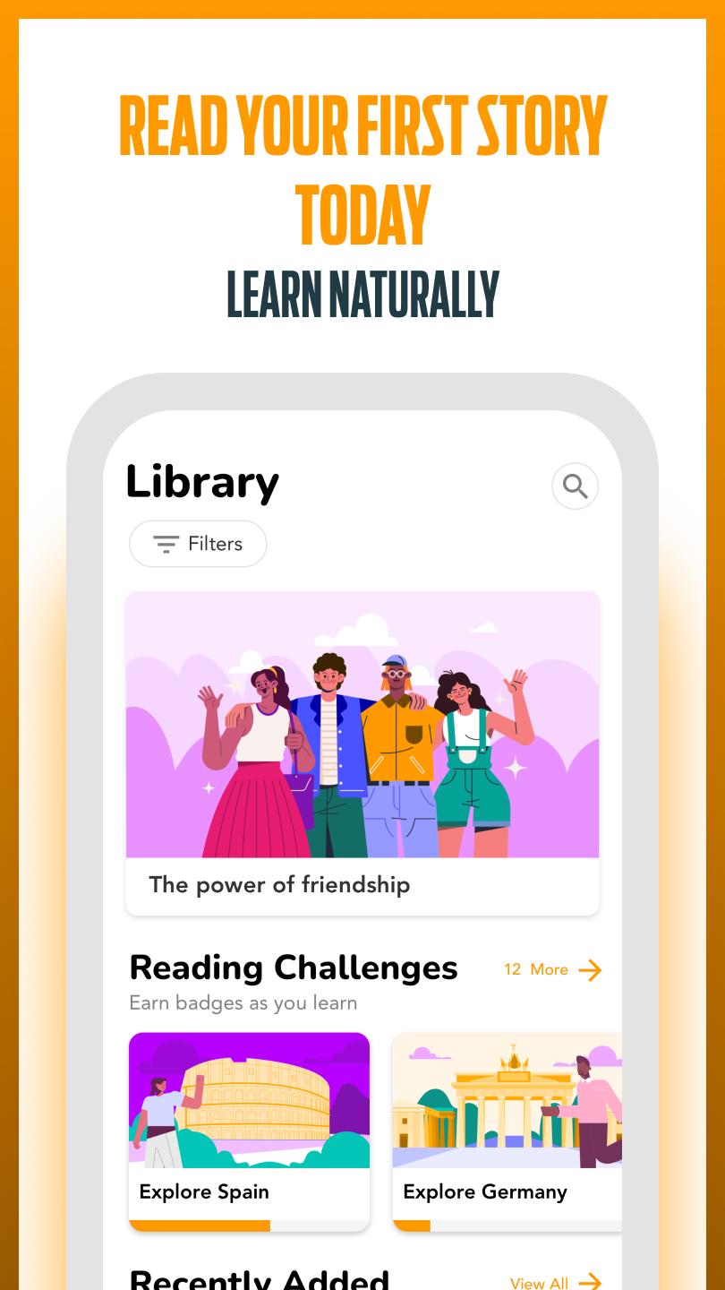 اسکرین شات 6 برنامه Beelinguapp Language Learning