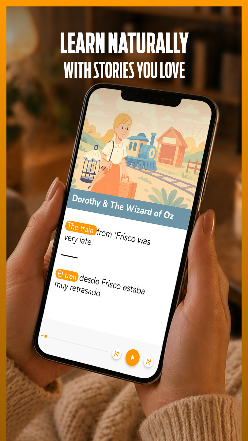 اسکرین شات 1 برنامه Beelinguapp Language Learning
