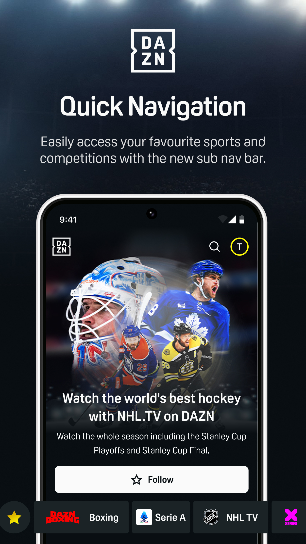 اسکرین شات 4 برنامه DAZN - Watch Live Sports