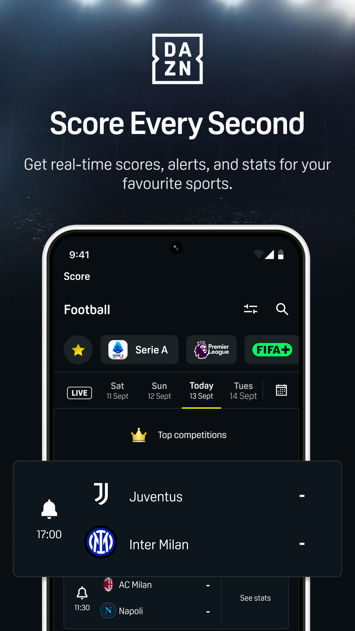 اسکرین شات 6 برنامه DAZN - Watch Live Sports
