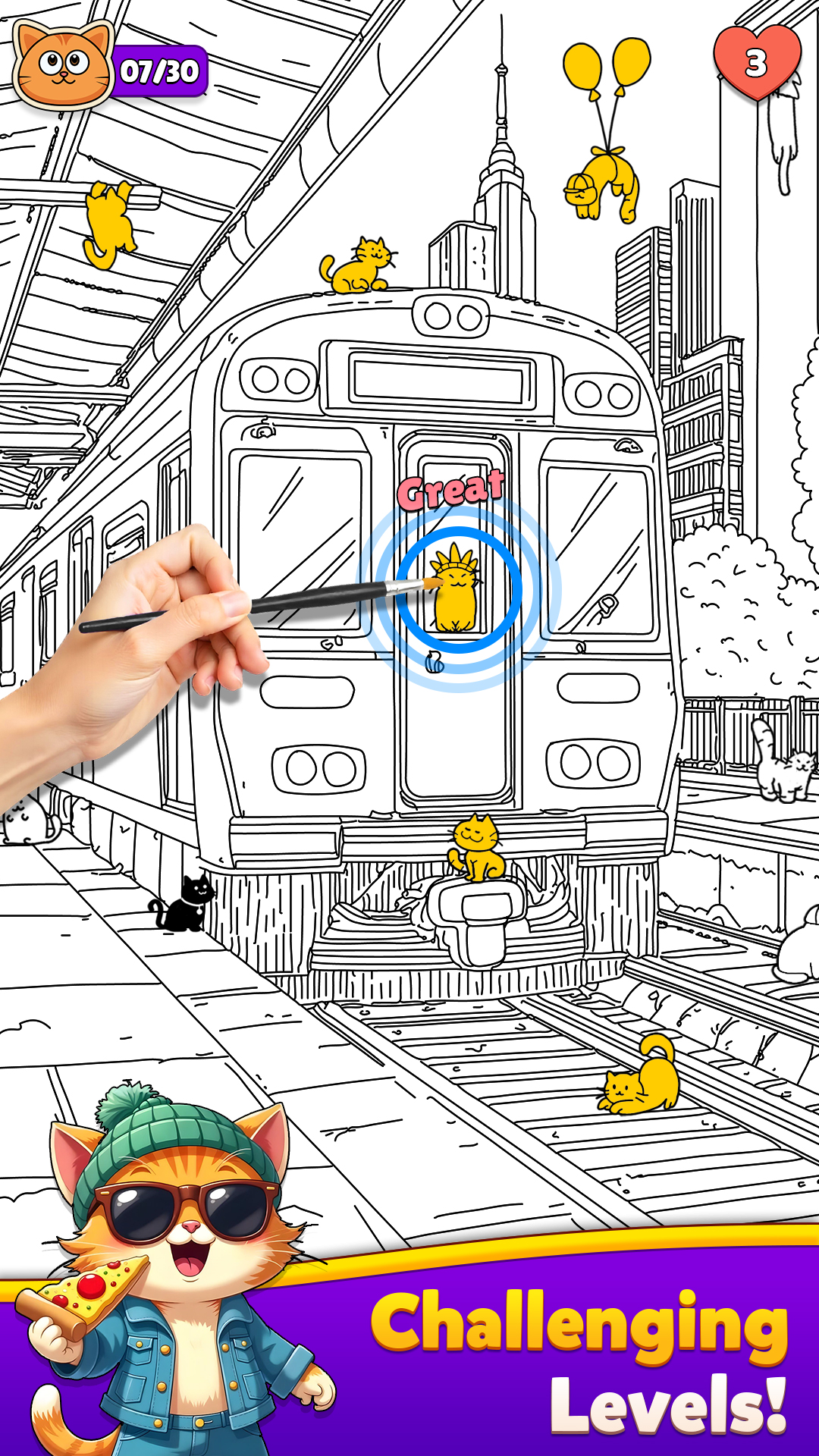 اسکرین شات 2 بازی Spot The Cat - Hidden Objects