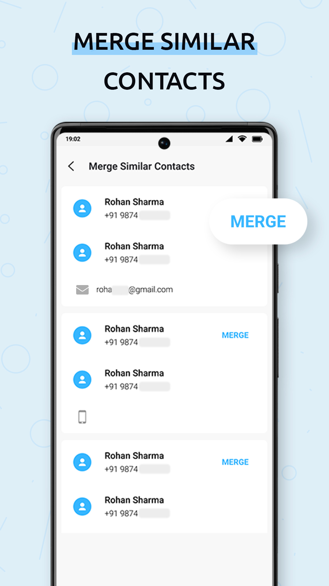 اسکرین شات 3 برنامه Delete Multi Contacts - Merge