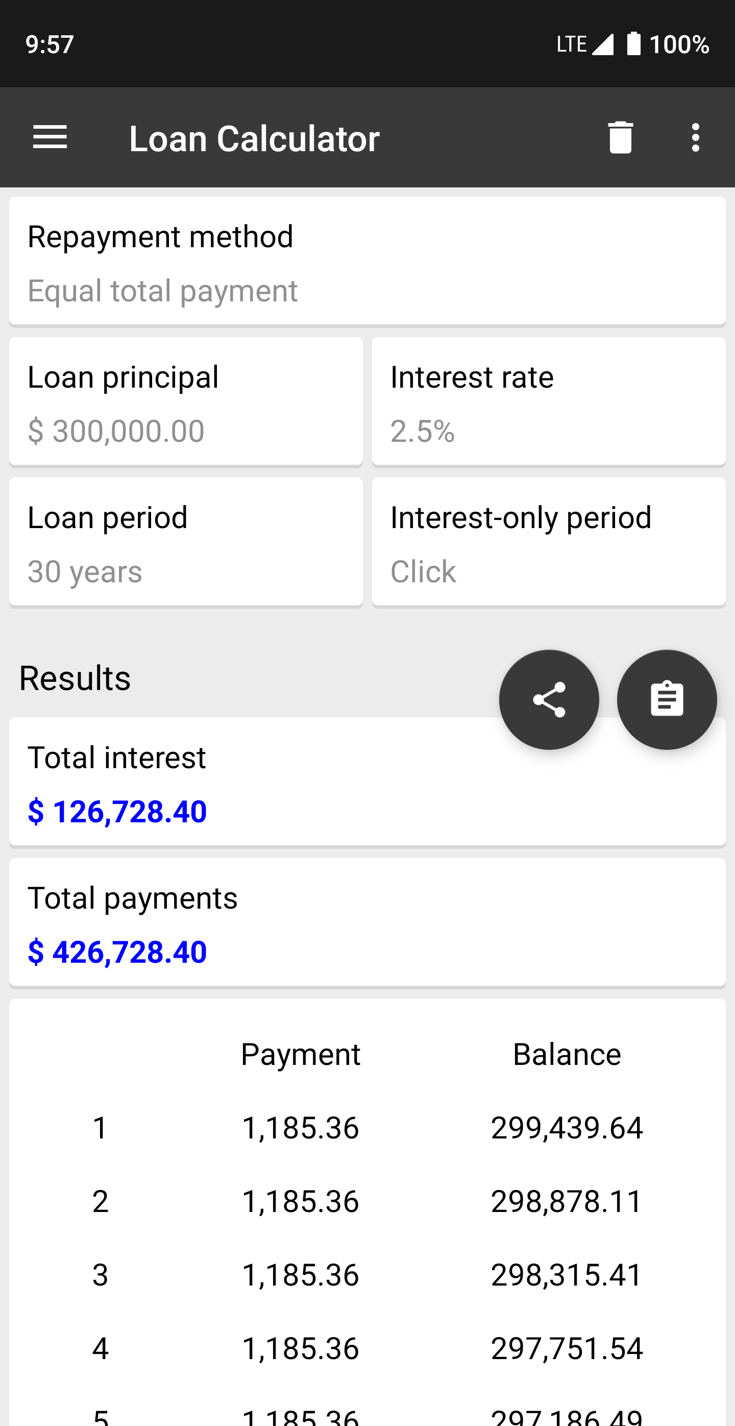 اسکرین شات 6 برنامه ClevCalc - Calculator