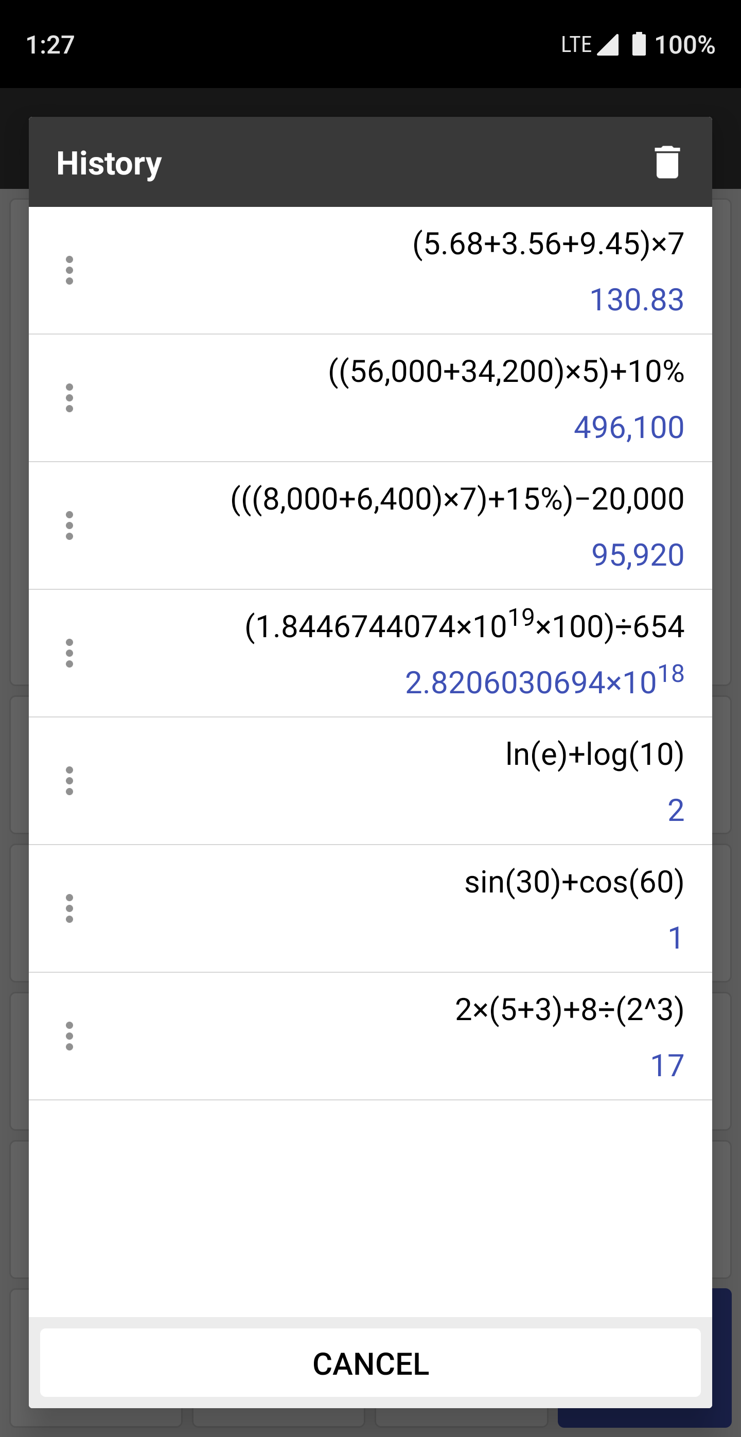 اسکرین شات 7 برنامه ClevCalc - Calculator