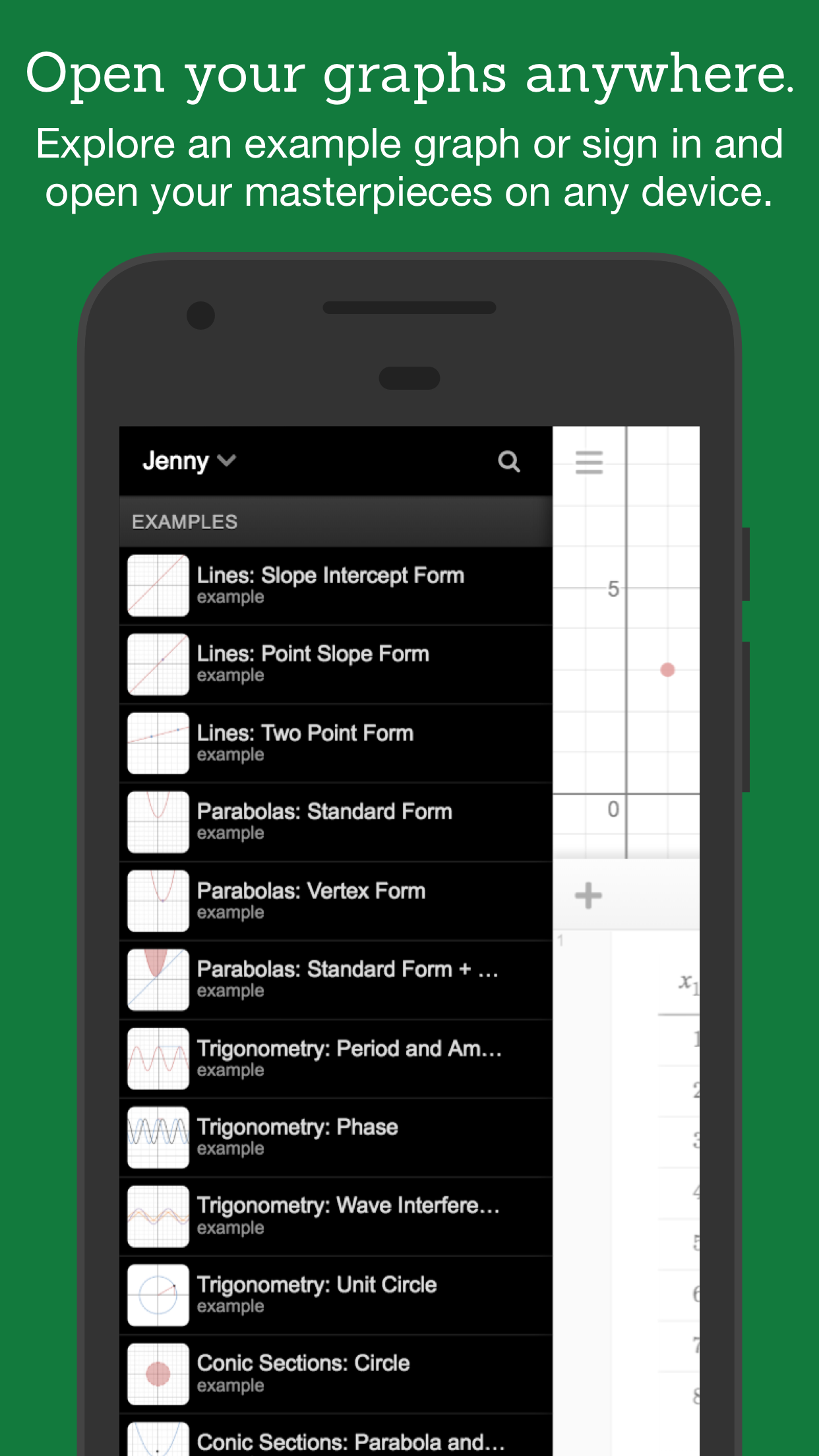 اسکرین شات 2 برنامه Desmos Graphing Calculator