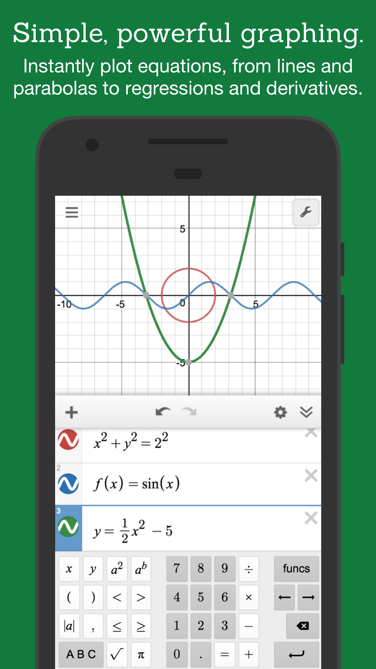 اسکرین شات 1 برنامه Desmos Graphing Calculator