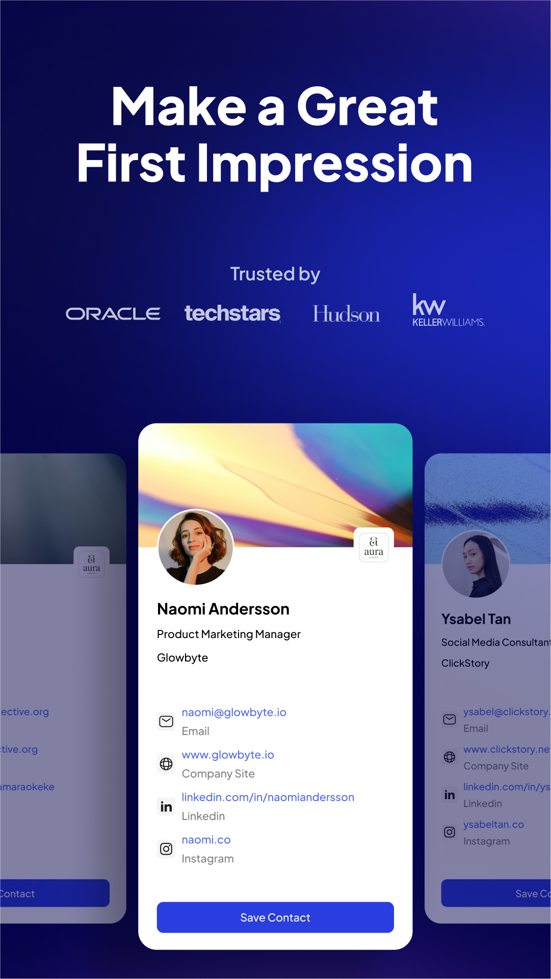 اسکرین شات 1 برنامه Fluer Card—Business Card Maker
