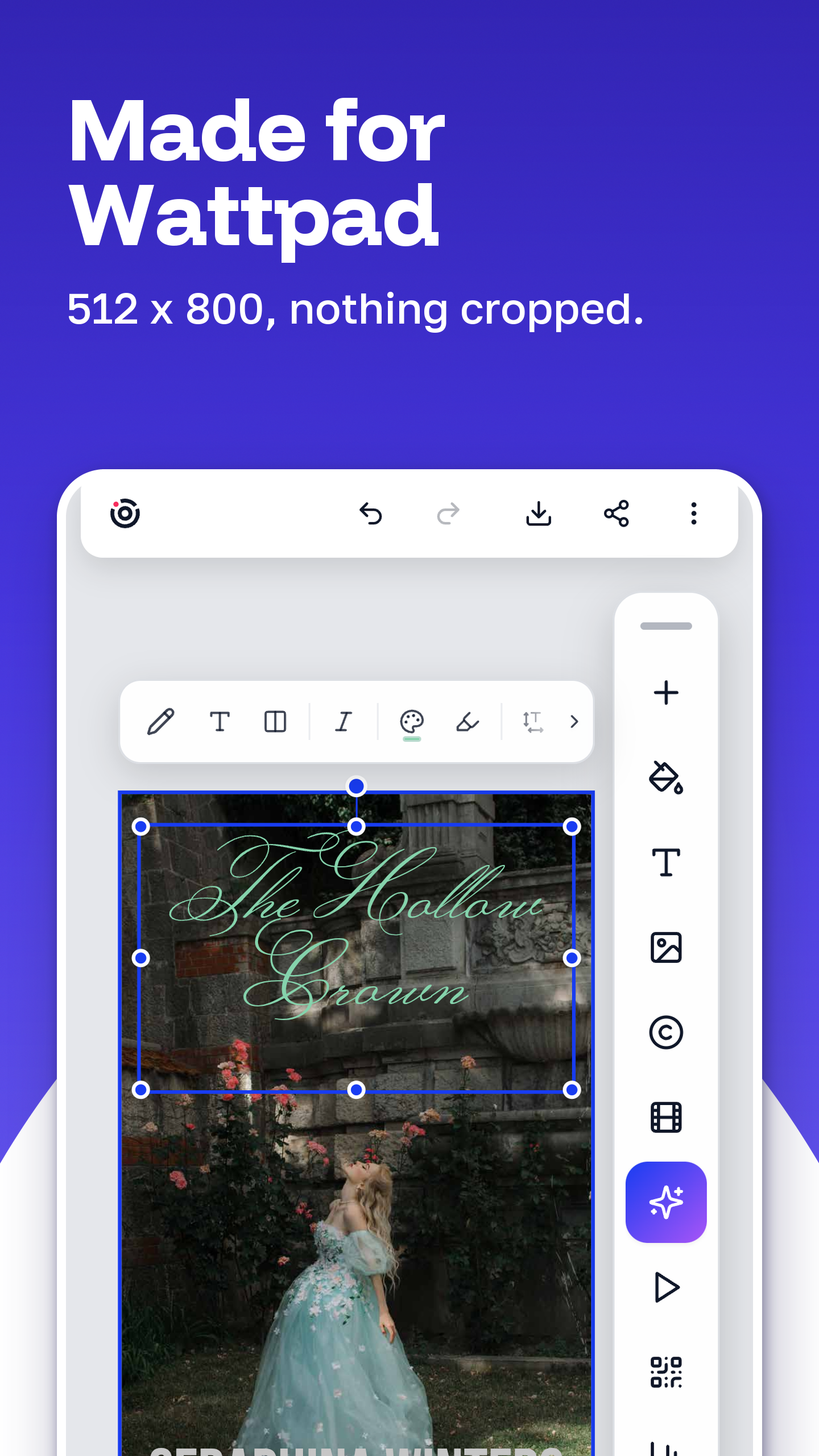 اسکرین شات 3 برنامه Book Cover Maker for Wattpad