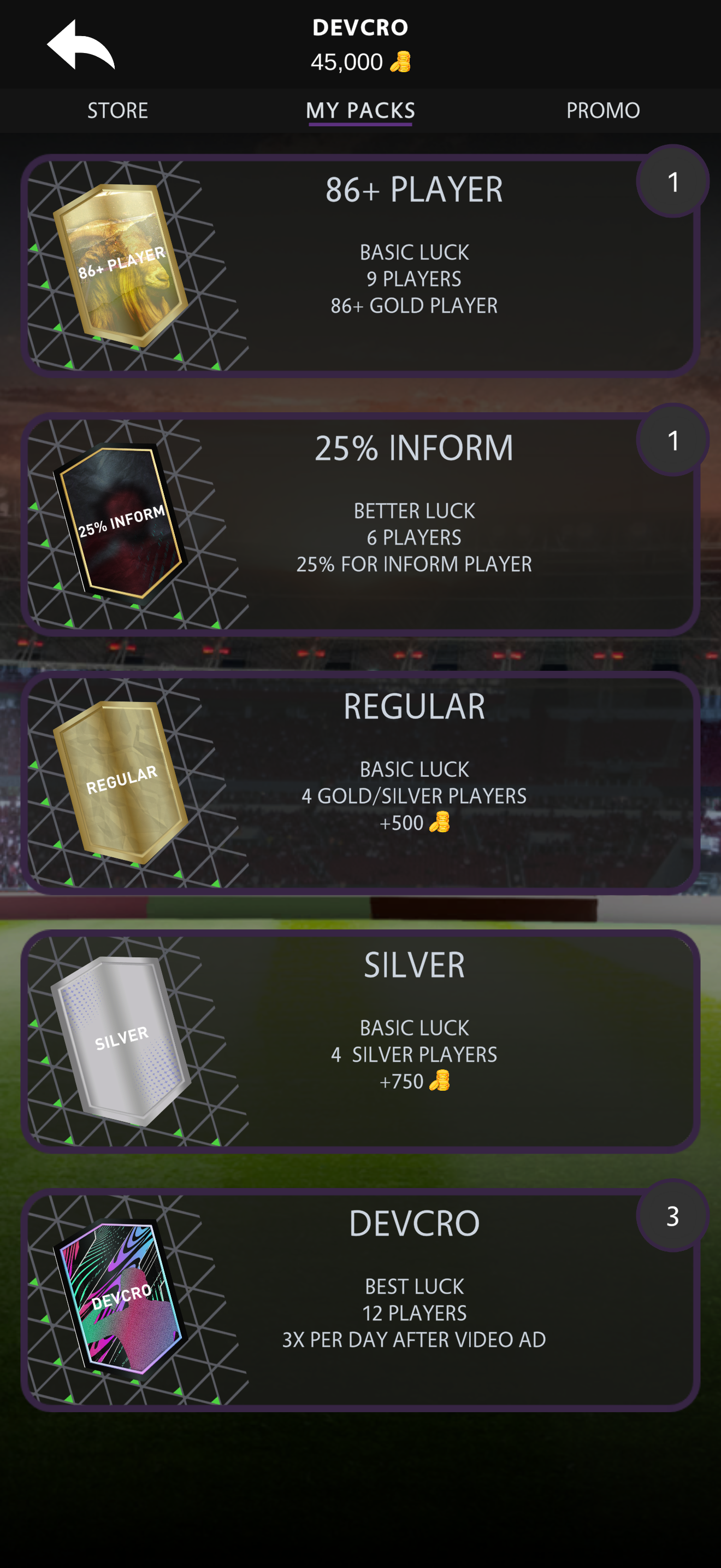 اسکرین شات 2 بازی DEVCRO FC 25 - DRAFT, PACKS!