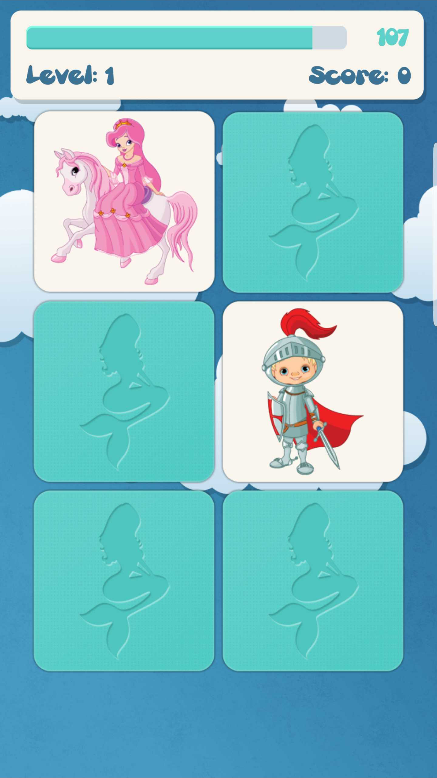 اسکرین شات 1 بازی Princess memory game for kids