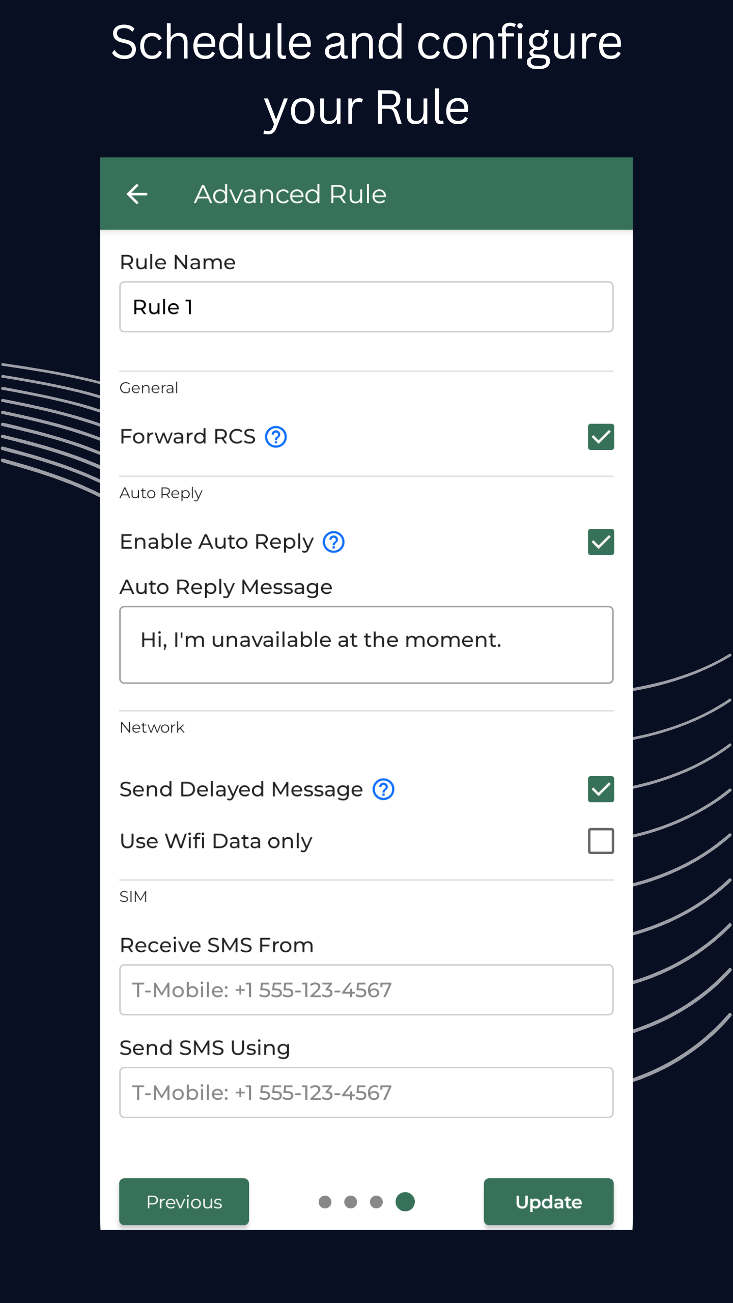 اسکرین شات 6 برنامه Forward SMS